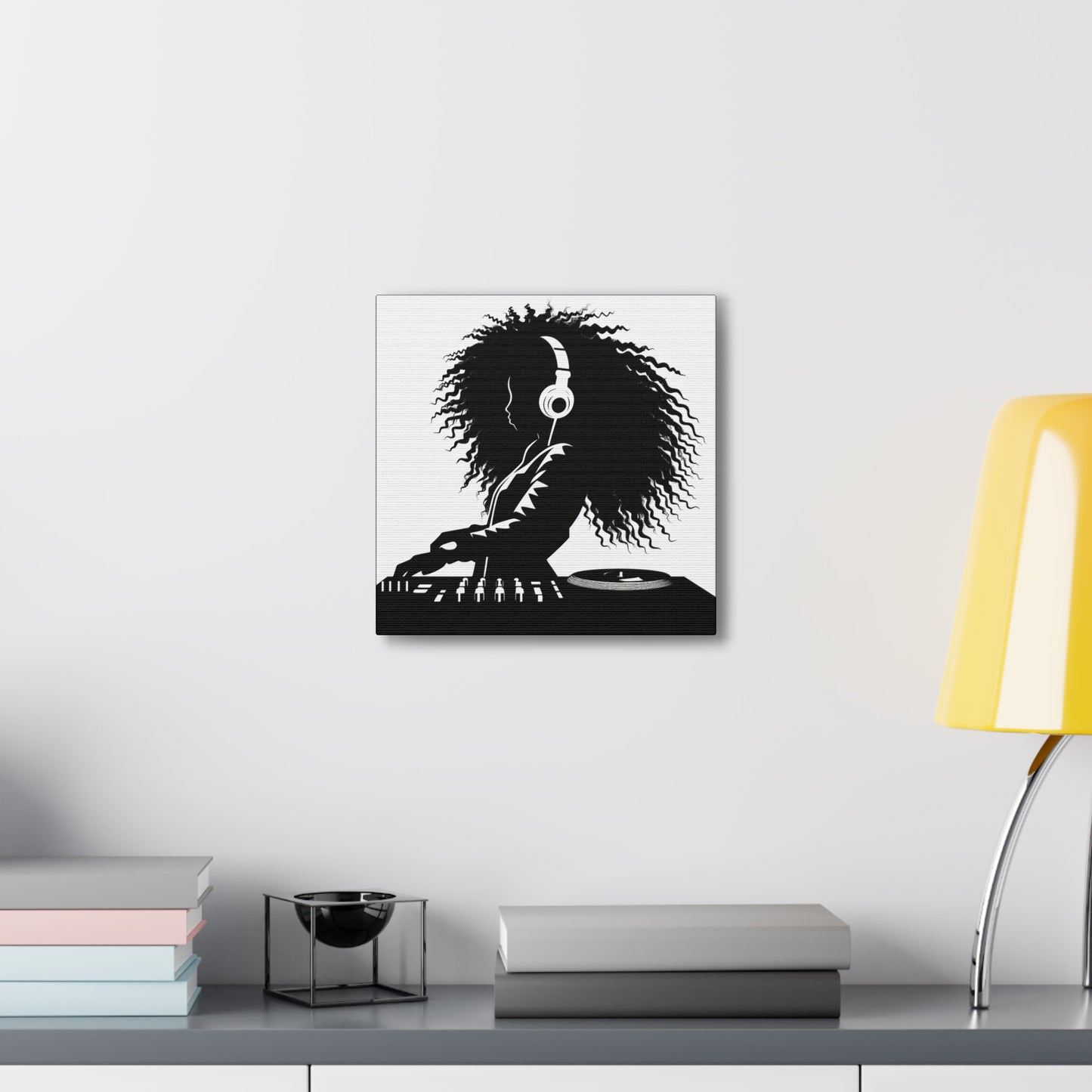 Smoov DJ Girl Canvas Wall Art