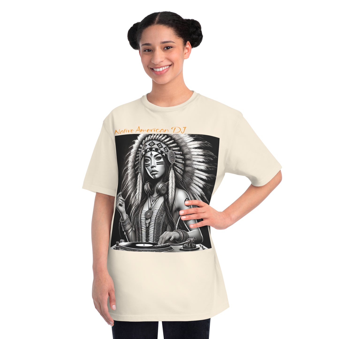Native American DJ - Artistic Native Design, Music Lover's Tee