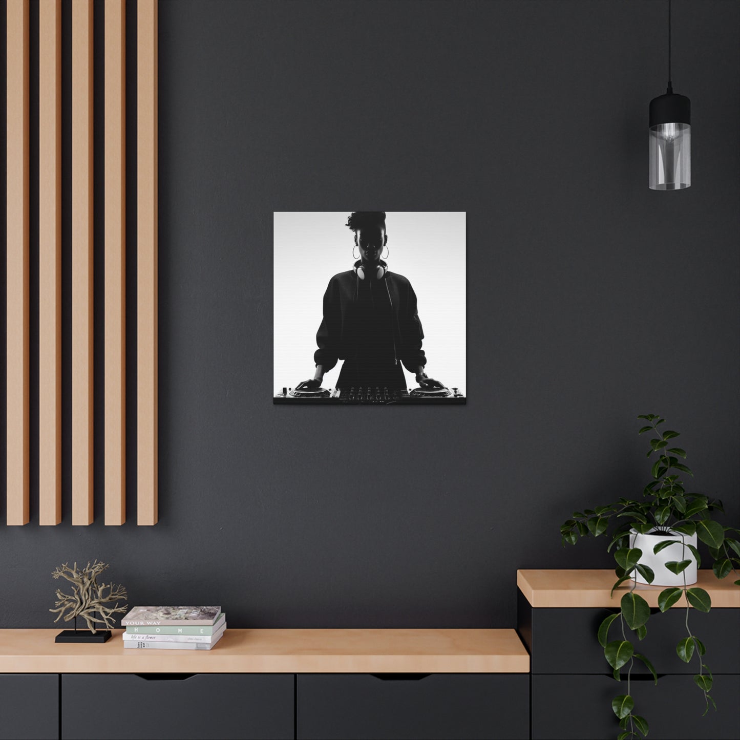 Smoov DJ Girl Canvas Wall Art