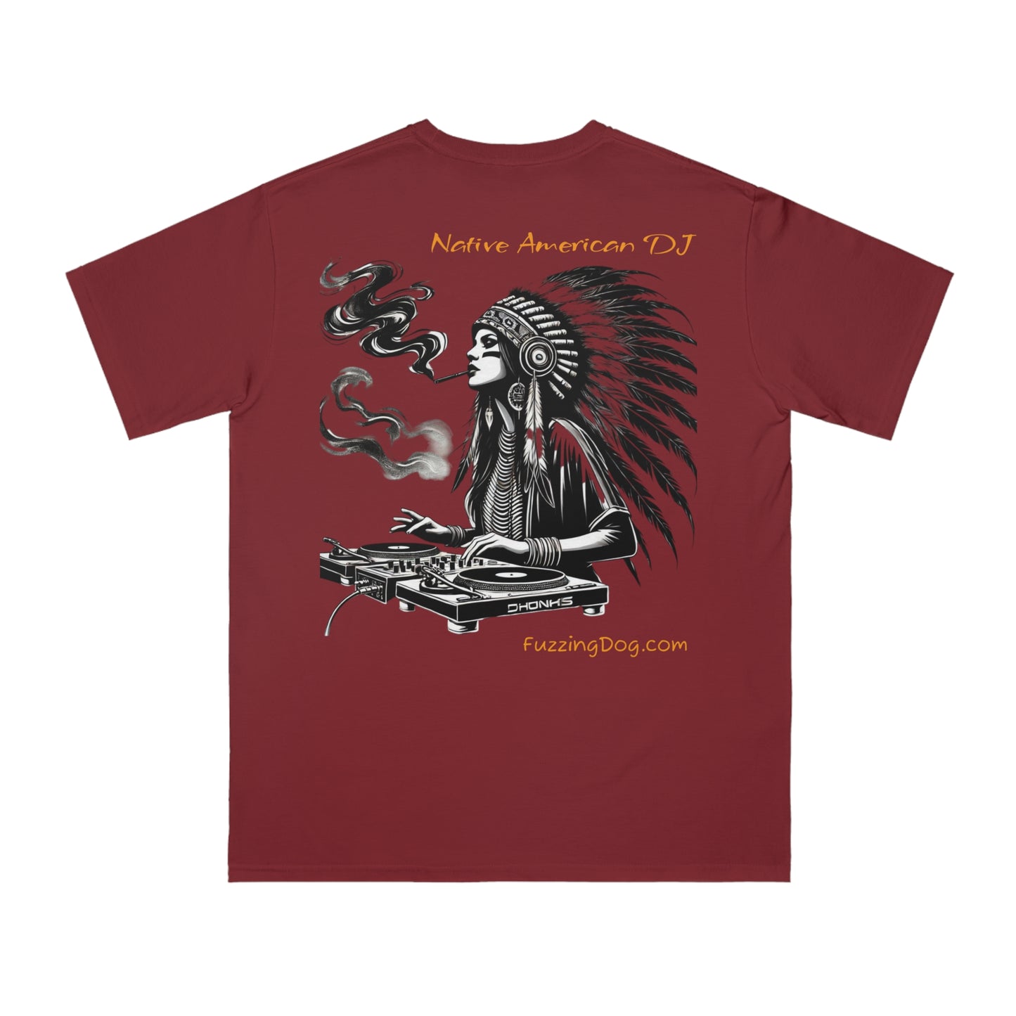Native American DJ T-Shirt - Artistic Native Design, Music Lover's Tee
