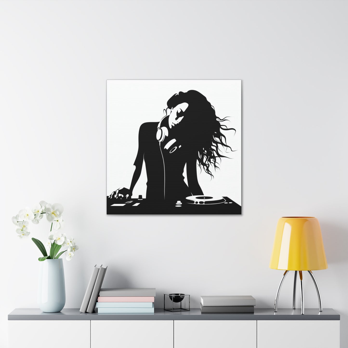 Smoov DJ Girl Canvas Wall Art