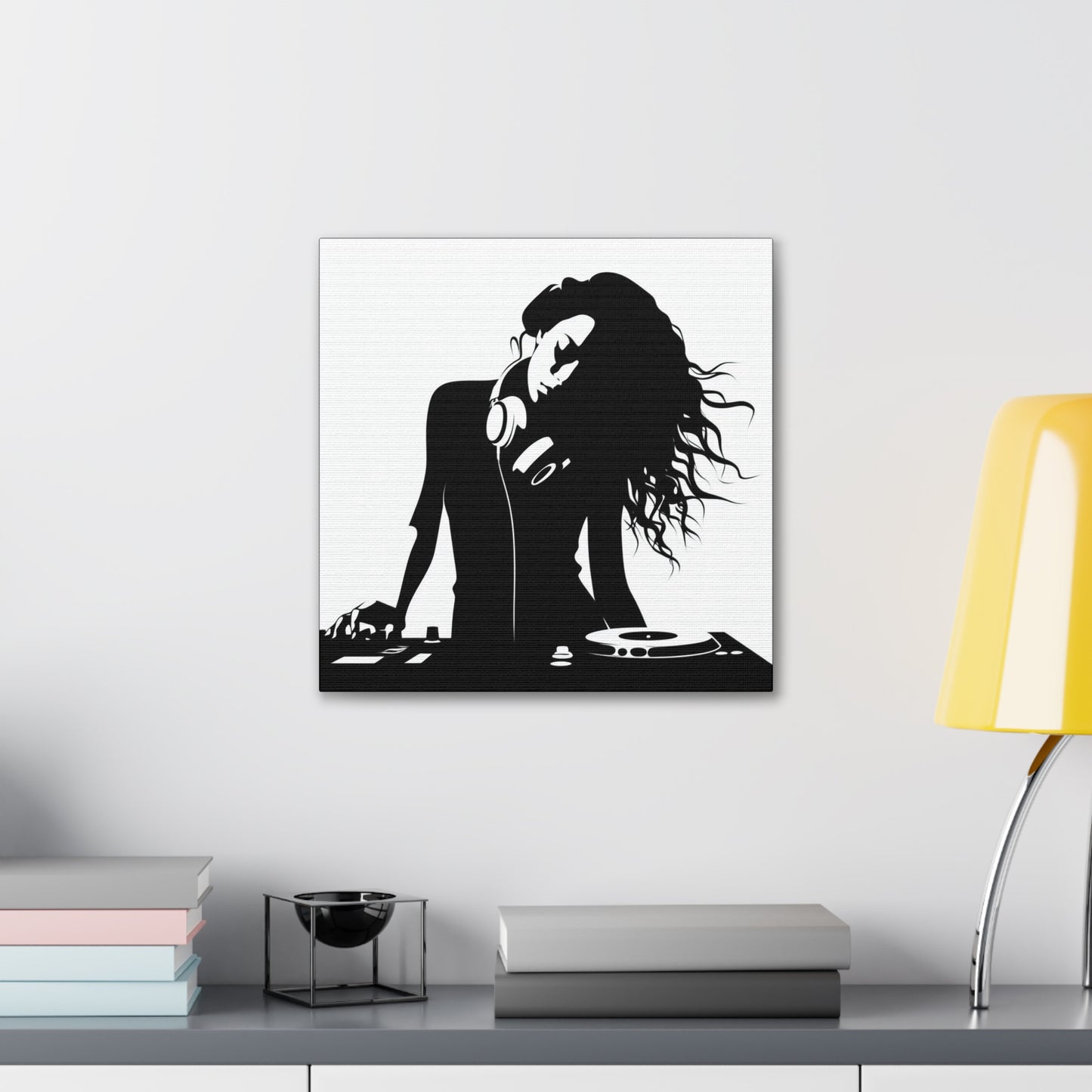Smoov DJ Girl Canvas Wall Art