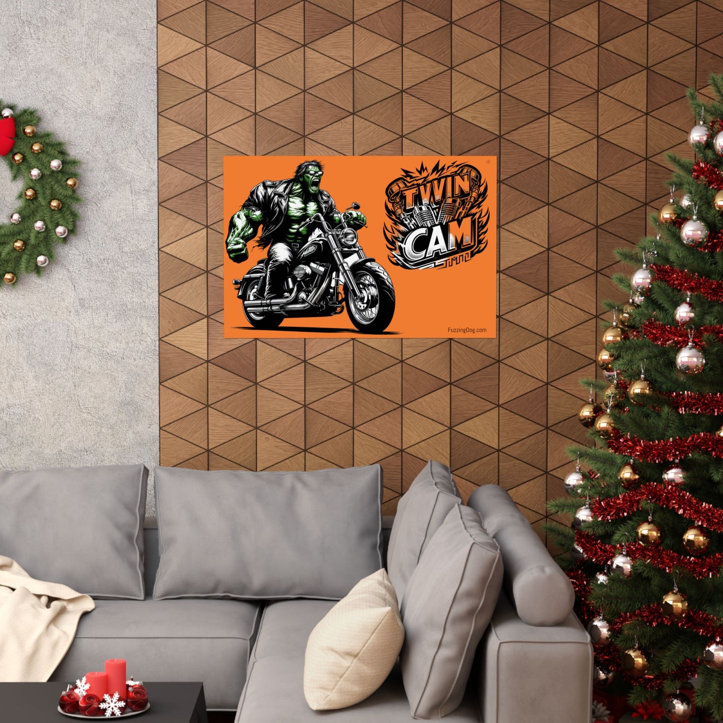 Twin Cam Engine Motorcycle Wall Art Poster