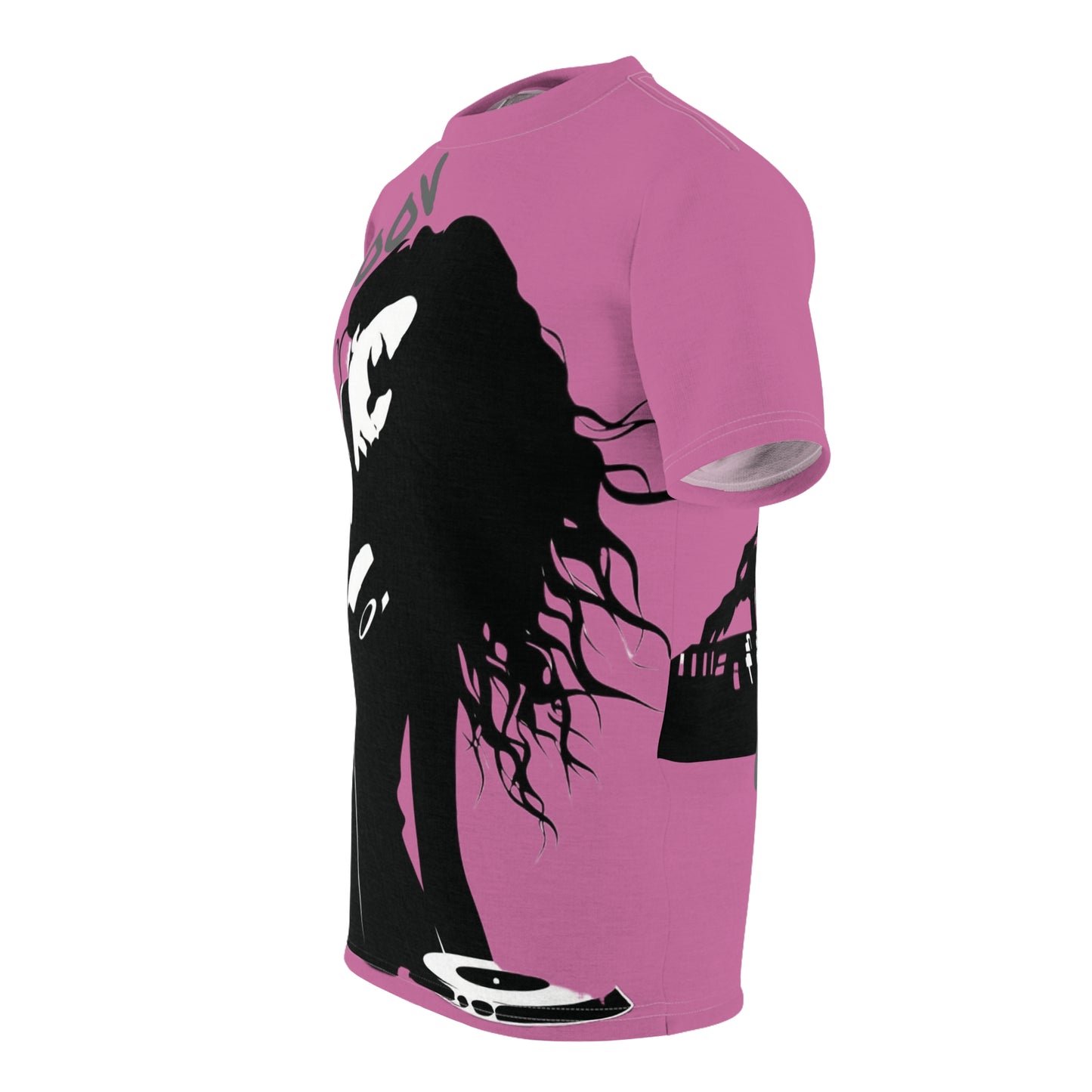 Smoov Groov in Pink - Front/Back Unisex Cut & Sew Tee (AOP)