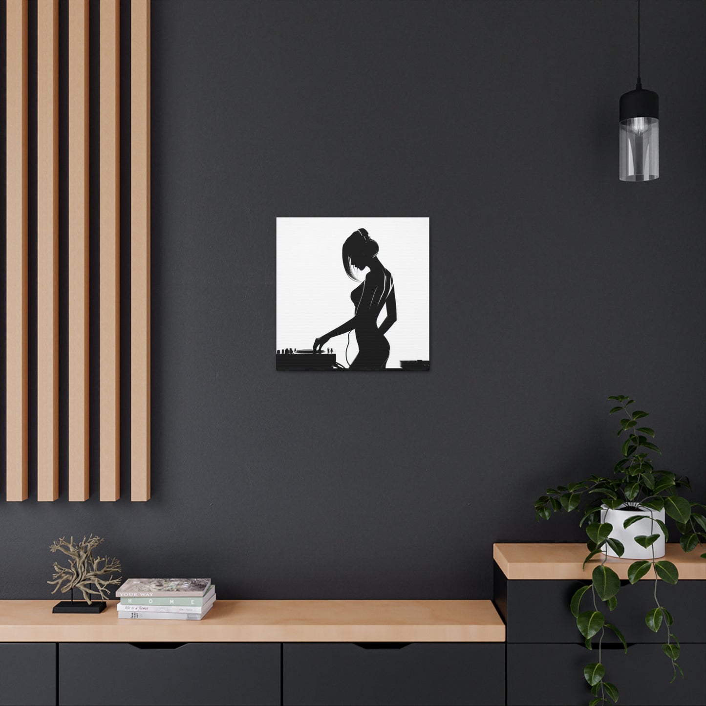 Smoov DJ Girl Canvas Wall Art