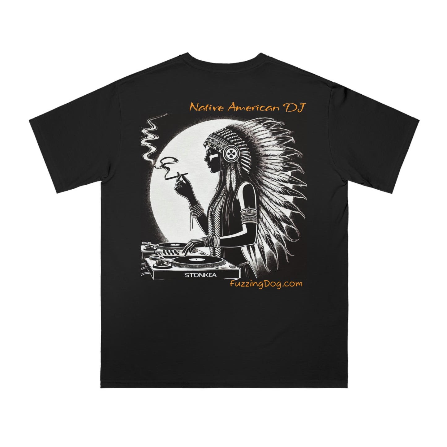 Native American DJ - Artistic Native Design, Music Lover's Tee