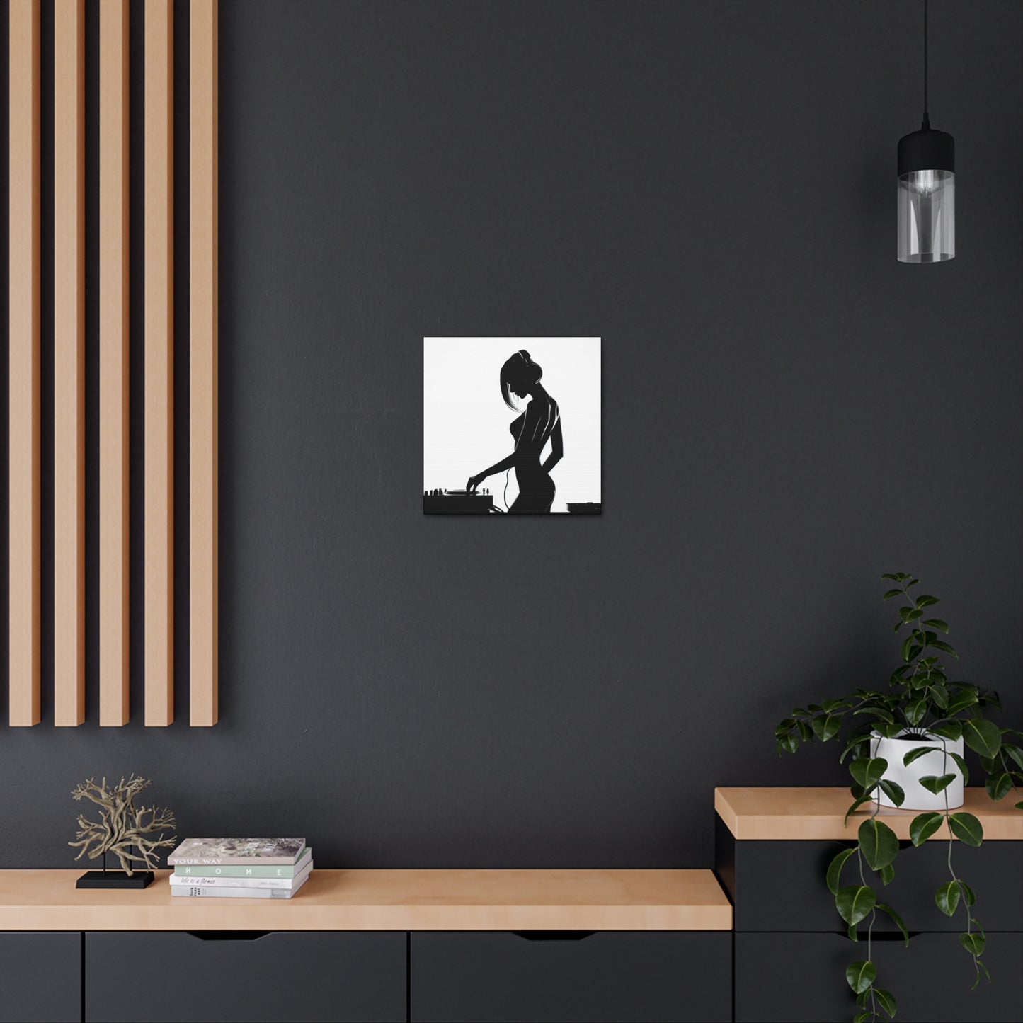Smoov DJ Girl Canvas Wall Art