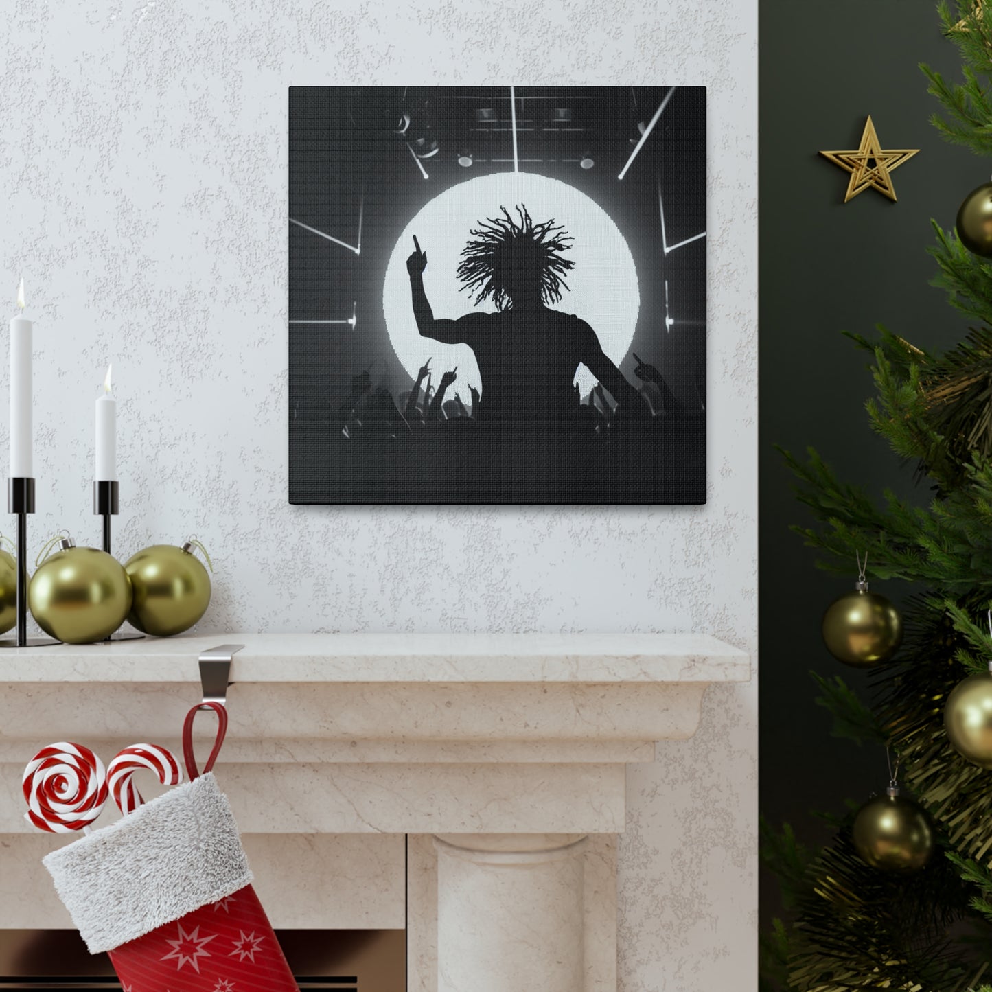 Smoov DJ in the club Canvas Wall Art