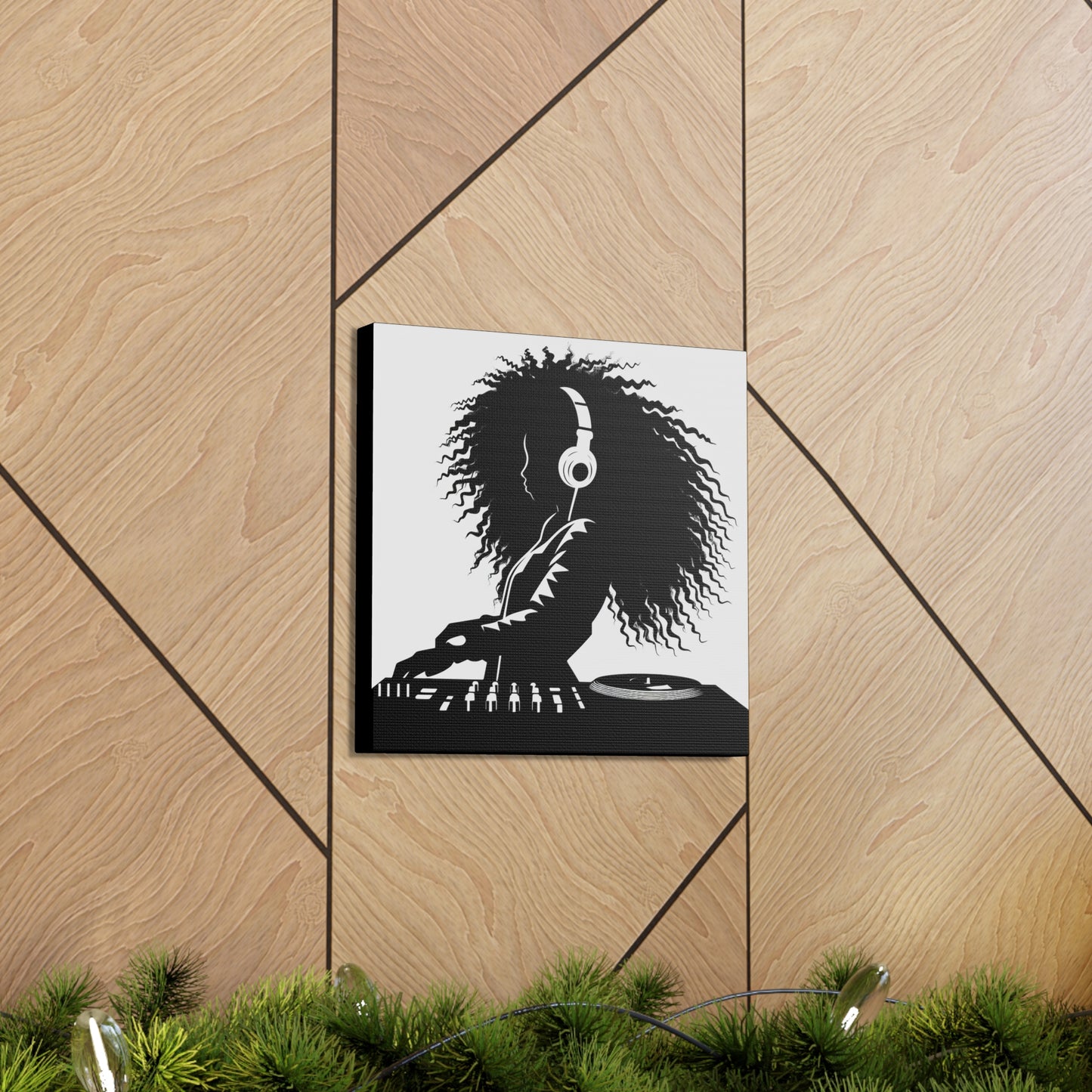 Smoov DJ Girl Canvas Wall Art