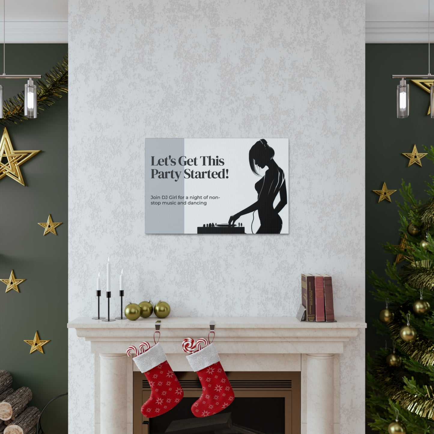 Smoov DJ Girl Canvas Wall Art