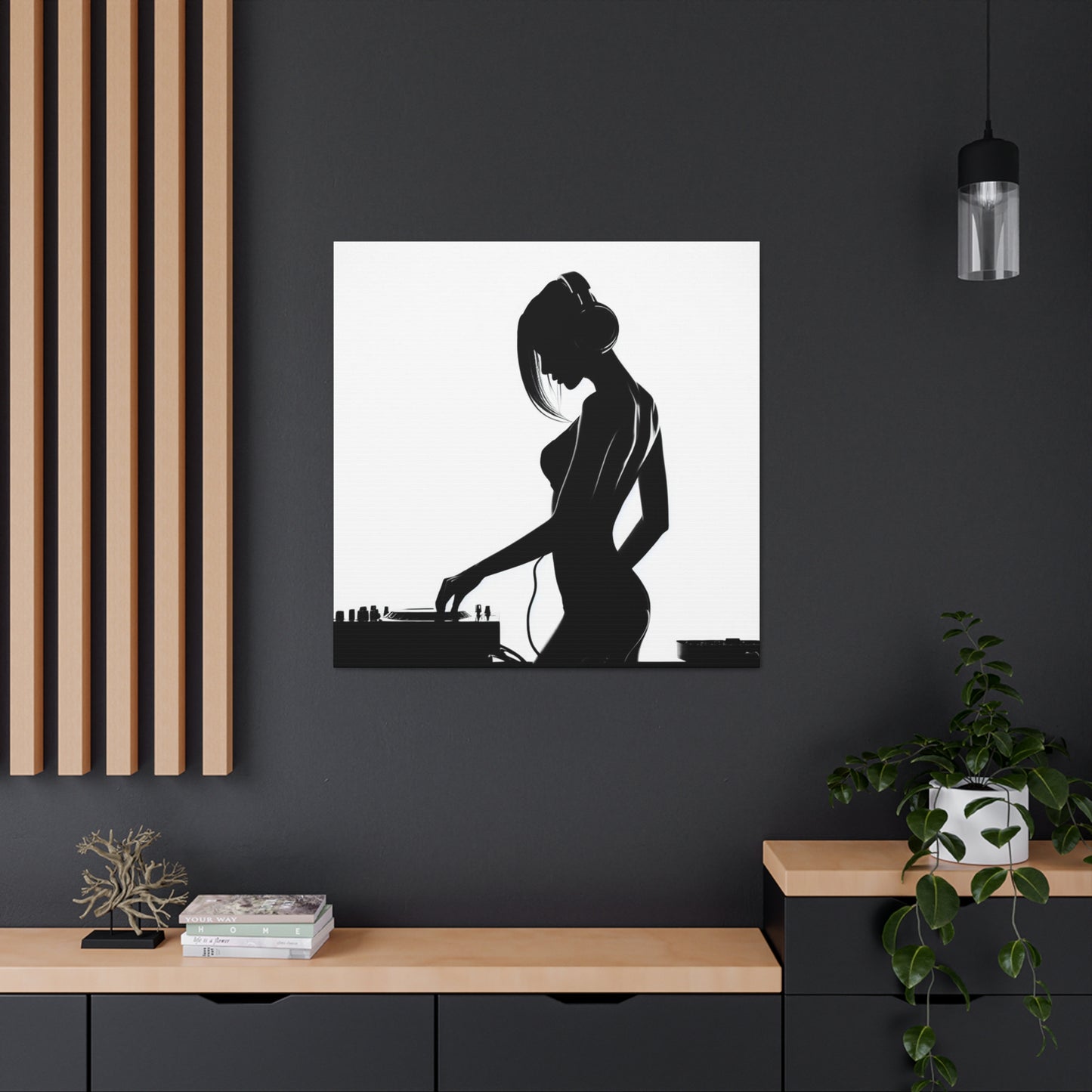 Smoov DJ Girl Canvas Wall Art