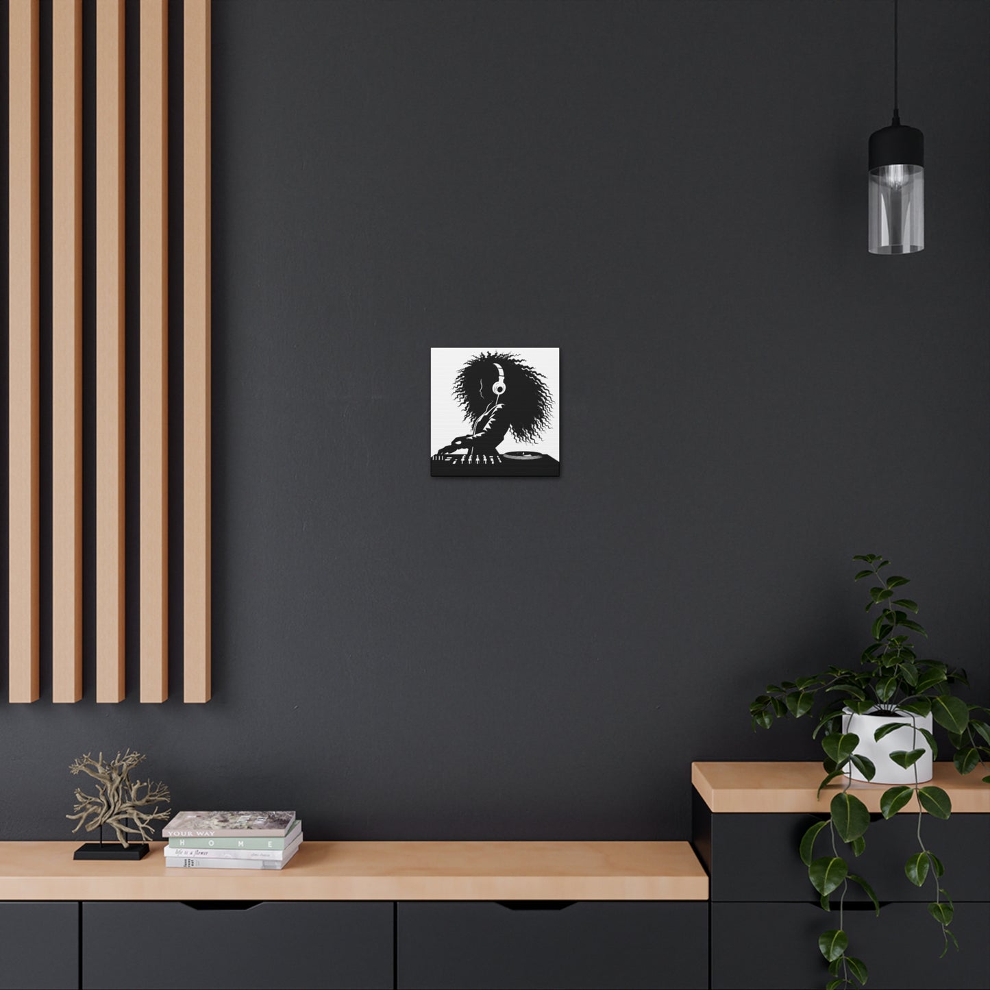 Smoov DJ Girl Canvas Wall Art