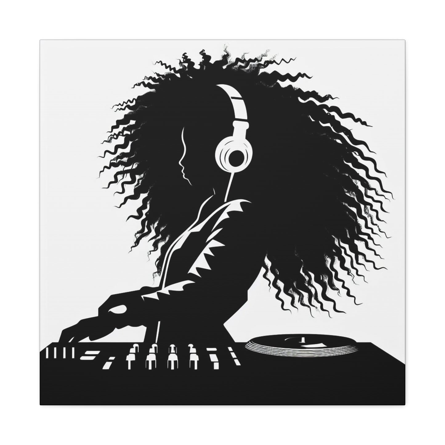 Smoov DJ Girl Canvas Wall Art