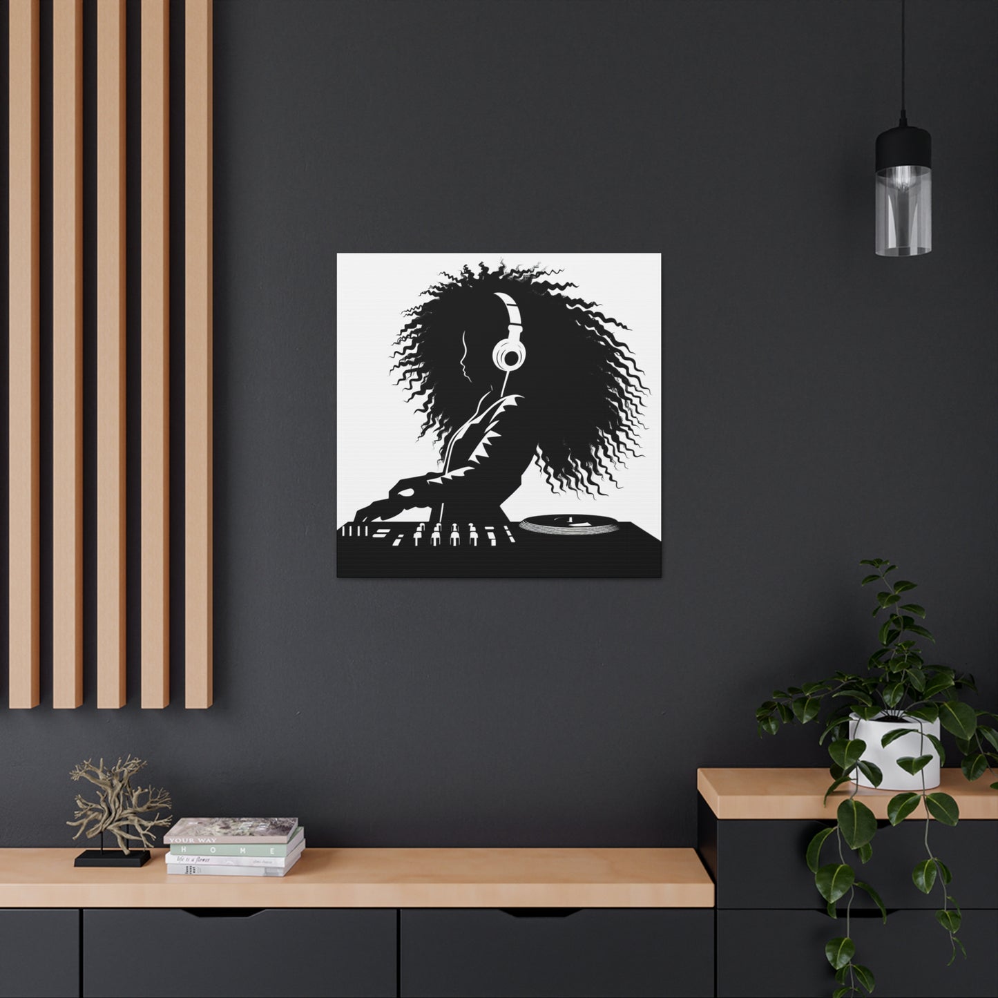 Smoov DJ Girl Canvas Wall Art