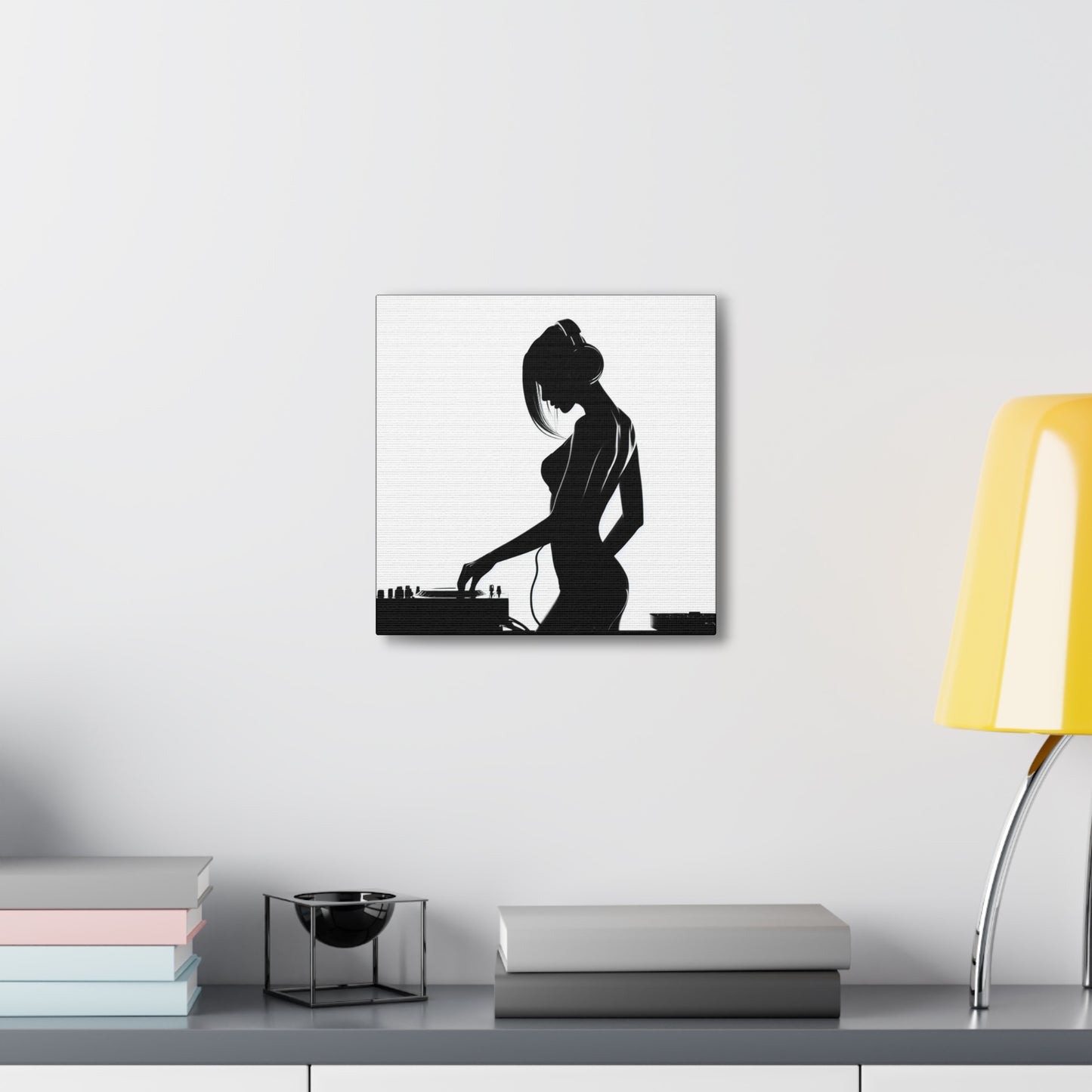 Smoov DJ Girl Canvas Wall Art