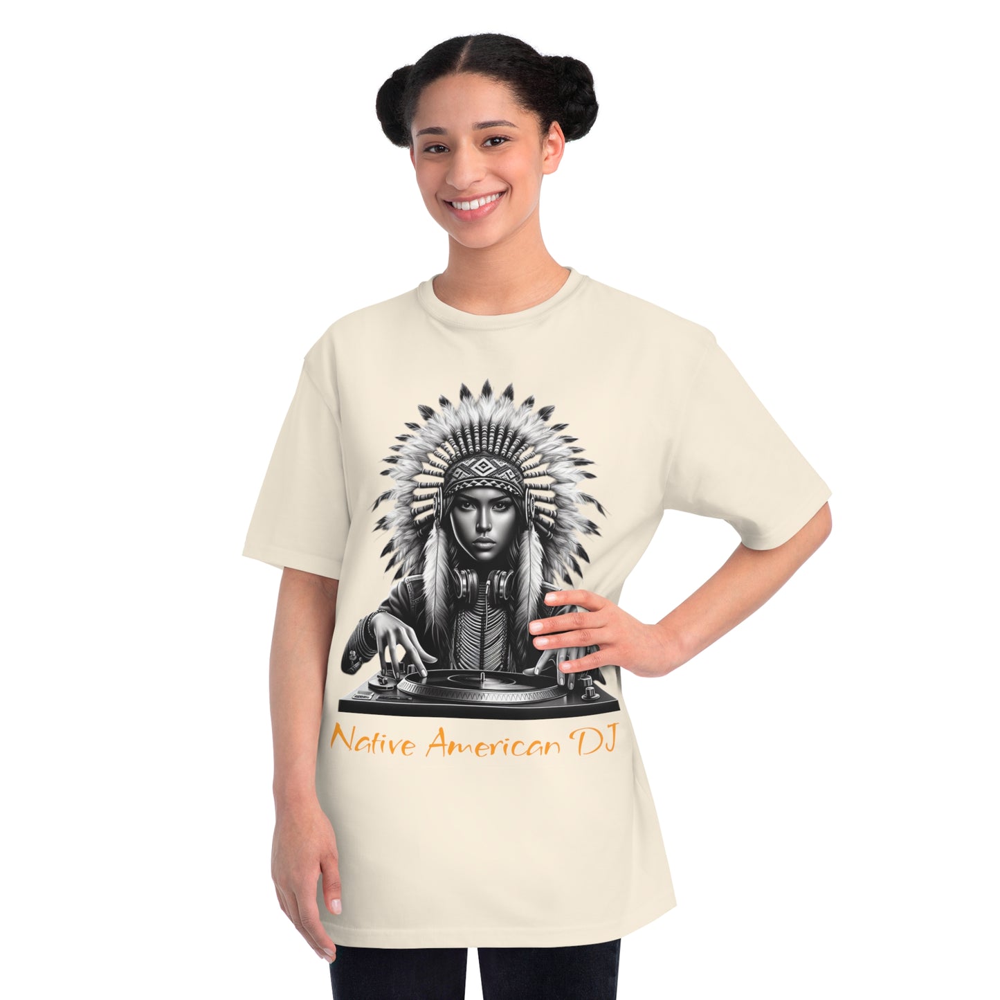 Native American Spin Doctor T-Shirt - Artistic Native Design, Music Lover's Tee