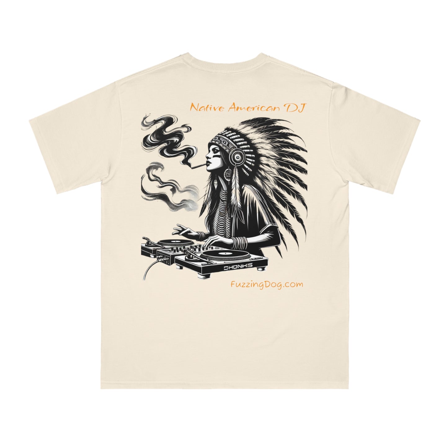 Native American DJ T-Shirt - Artistic Native Design, Music Lover's Tee