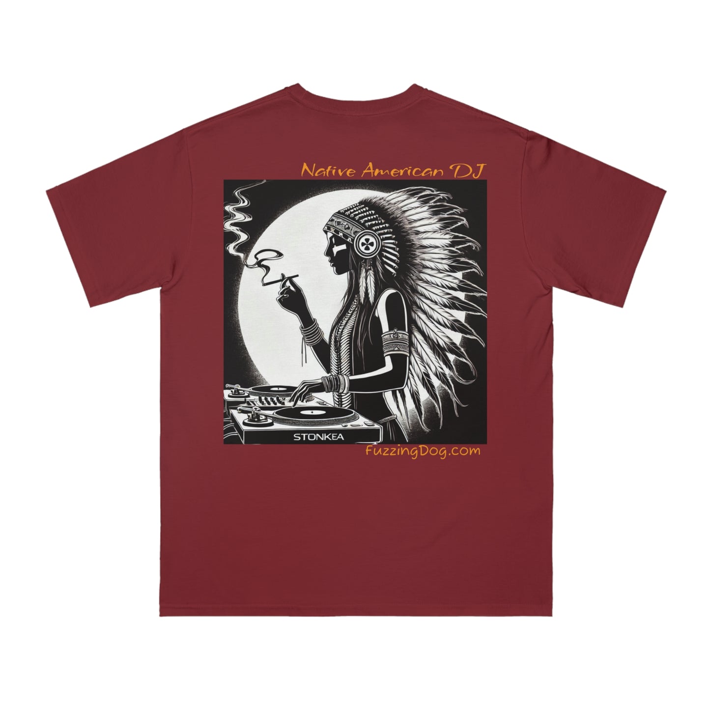 Native American DJ - Artistic Native Design, Music Lover's Tee