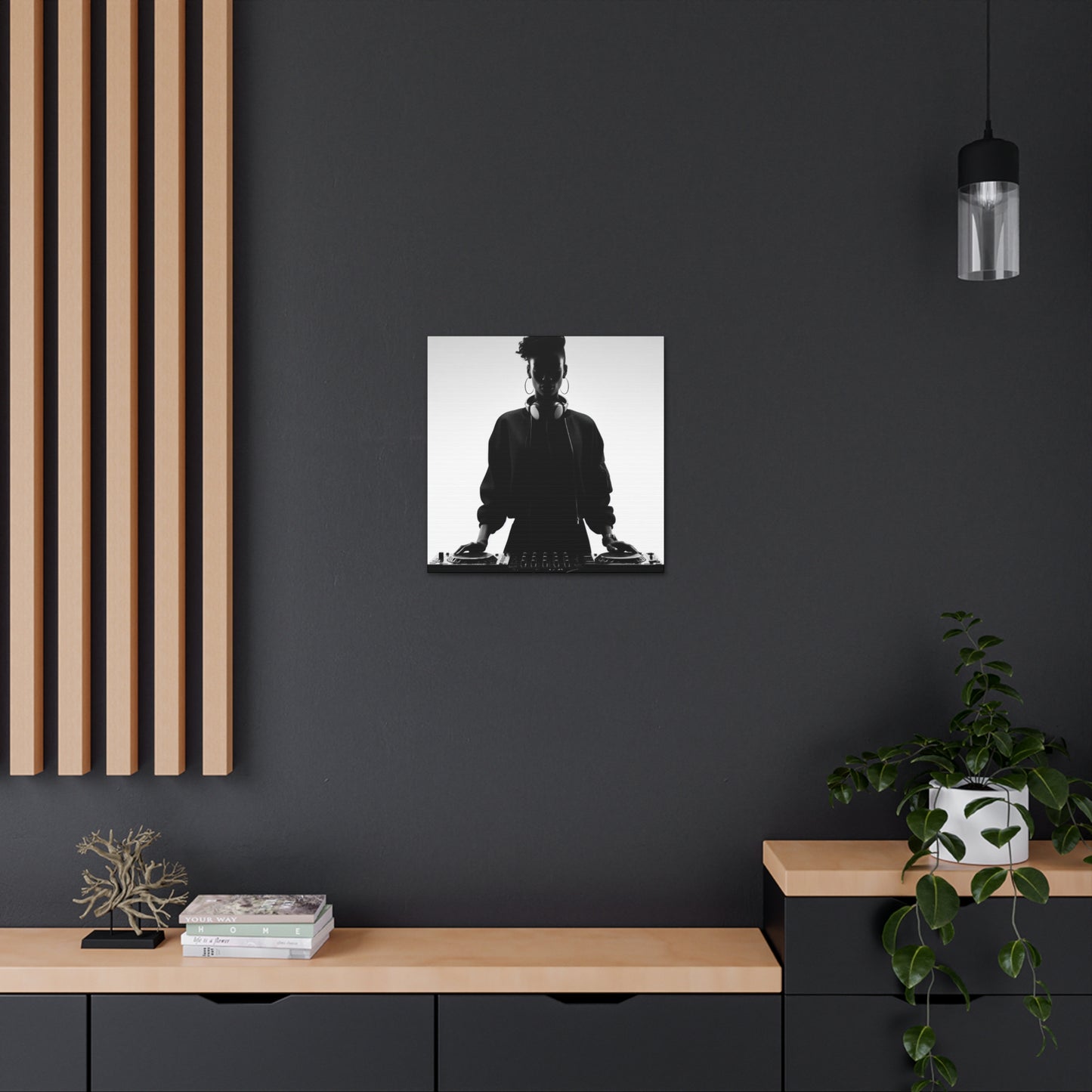 Smoov DJ Girl Canvas Wall Art