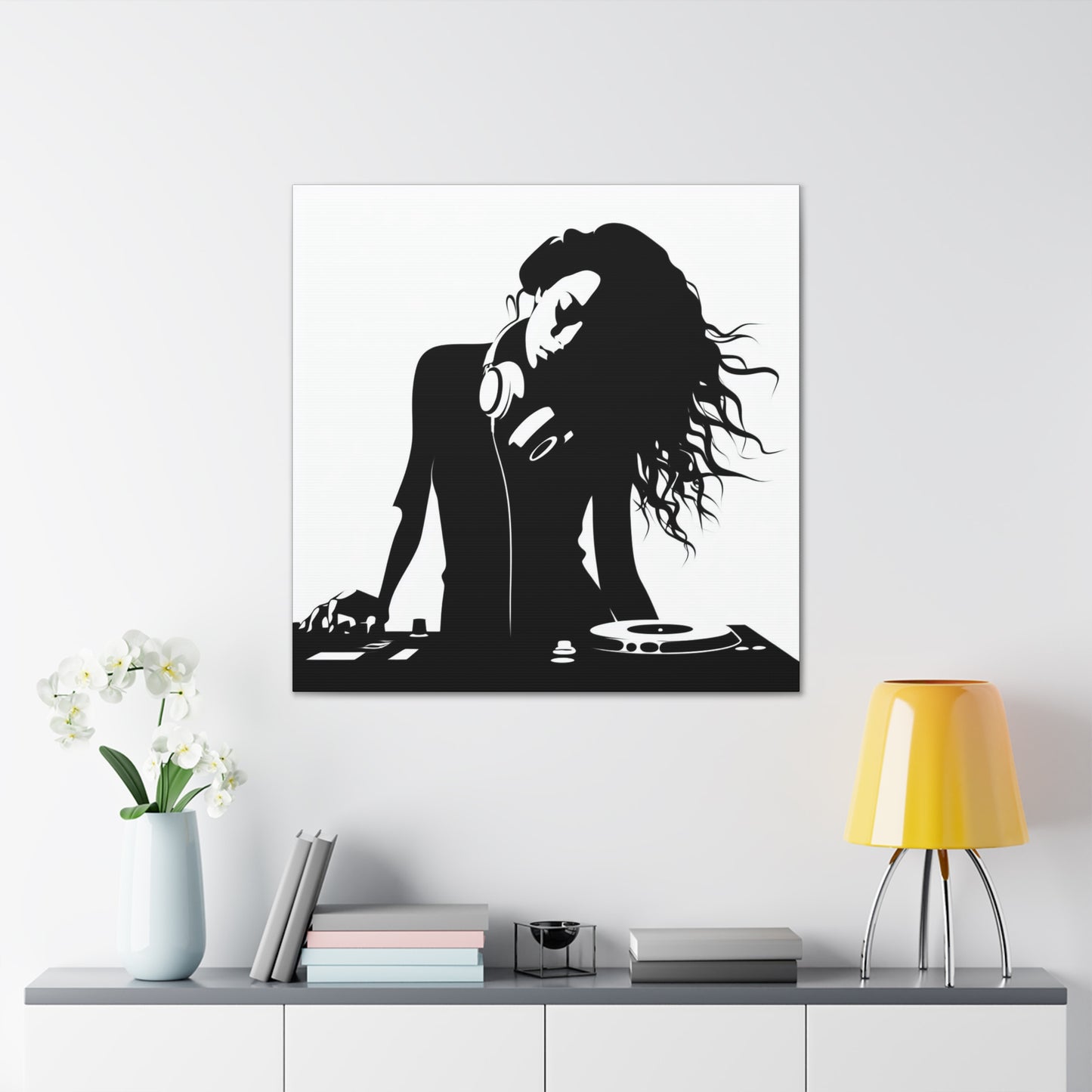 Smoov DJ Girl Canvas Wall Art