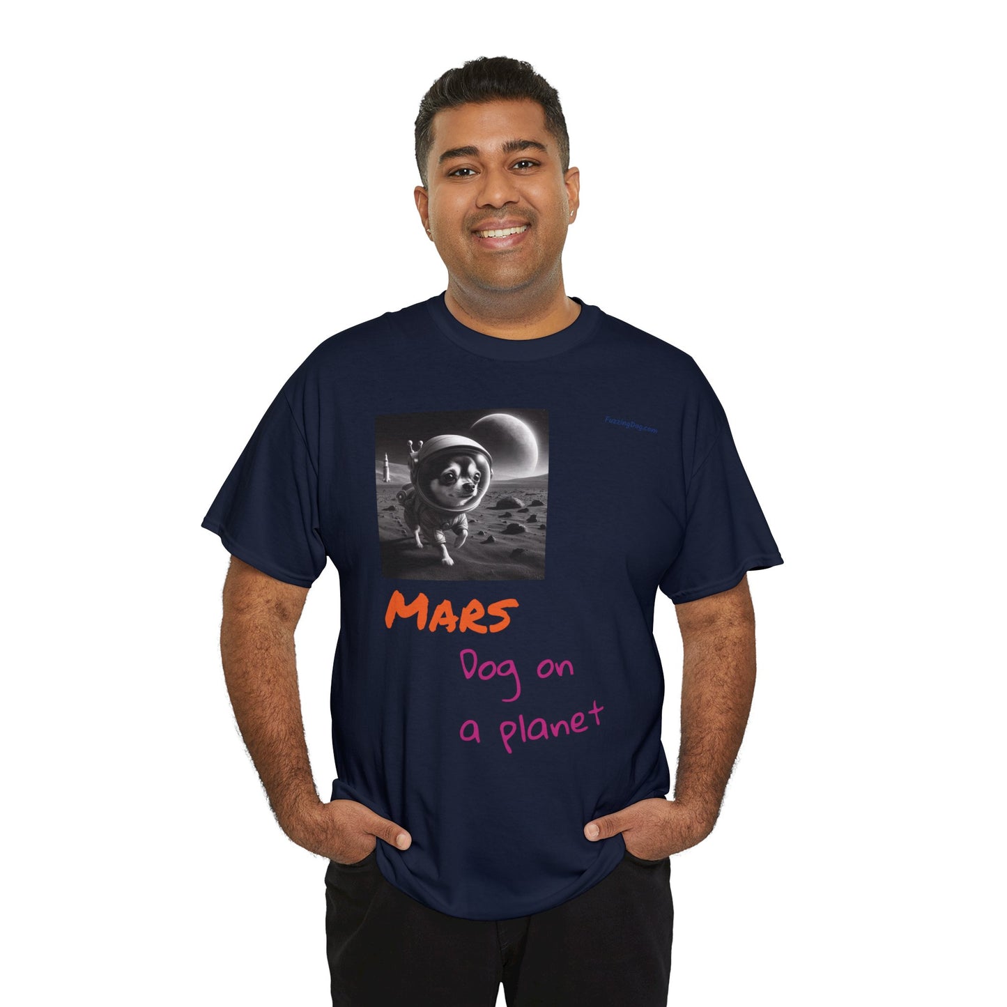 Dog on a Planet Unisex Heavy Cotton Tee