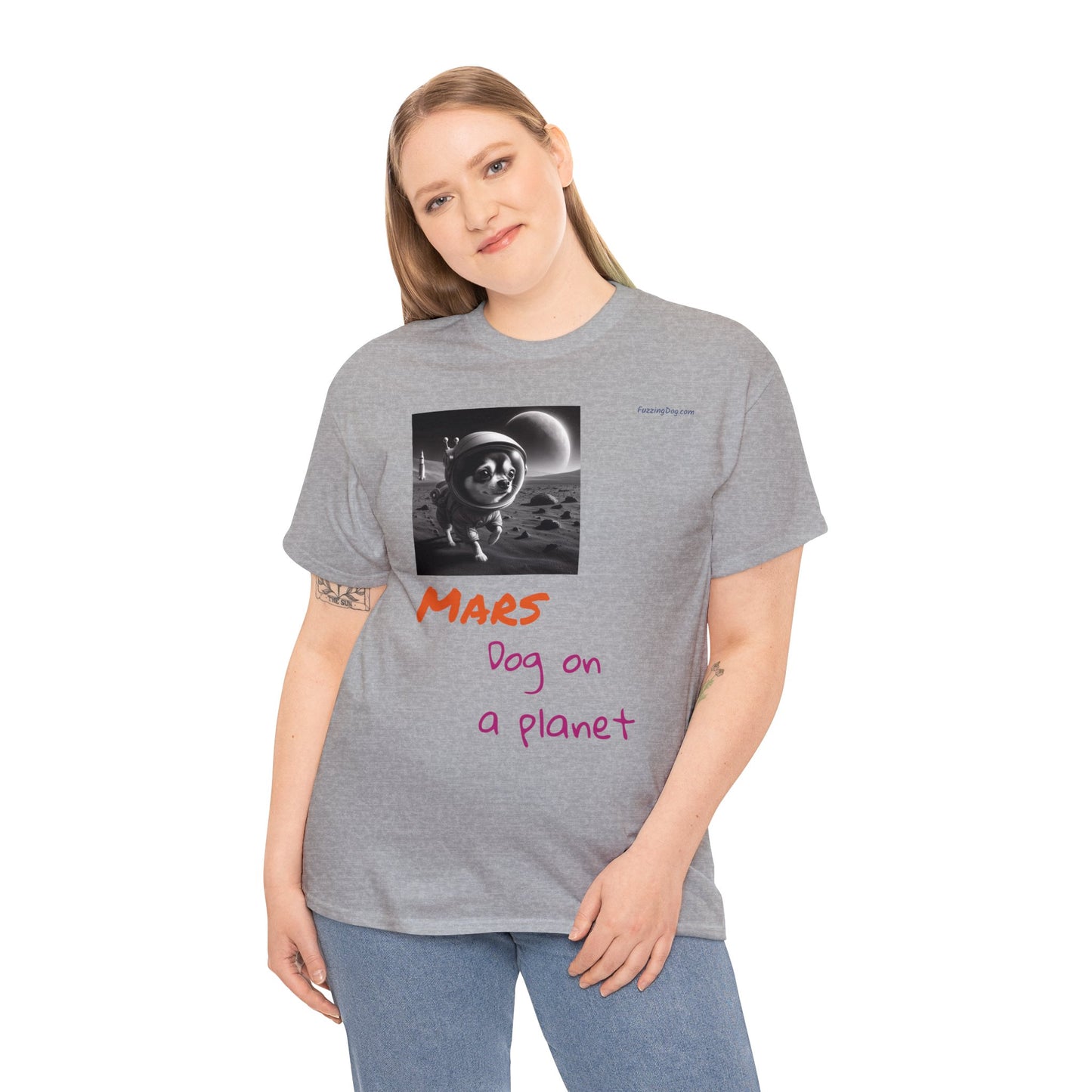 Dog on a Planet Unisex Heavy Cotton Tee