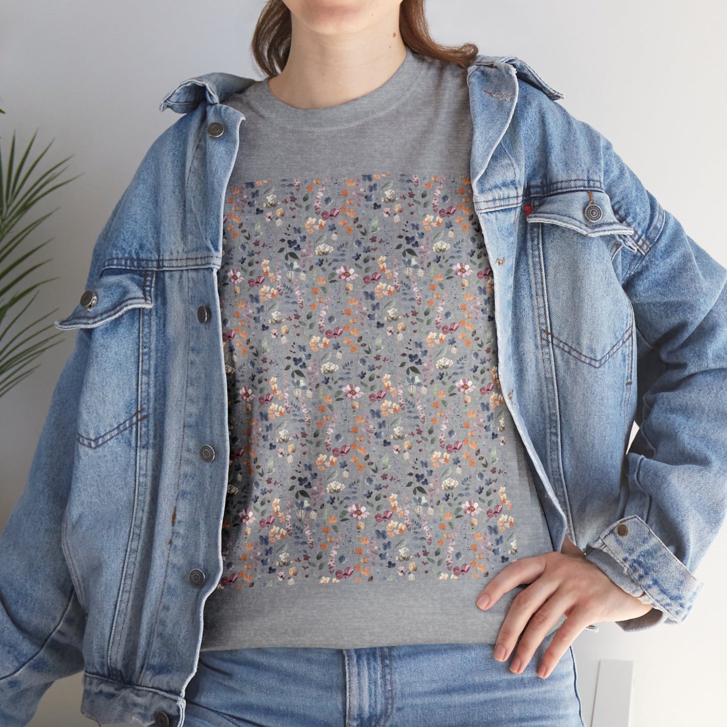 Flowers Unisex Heavy Cotton Tee