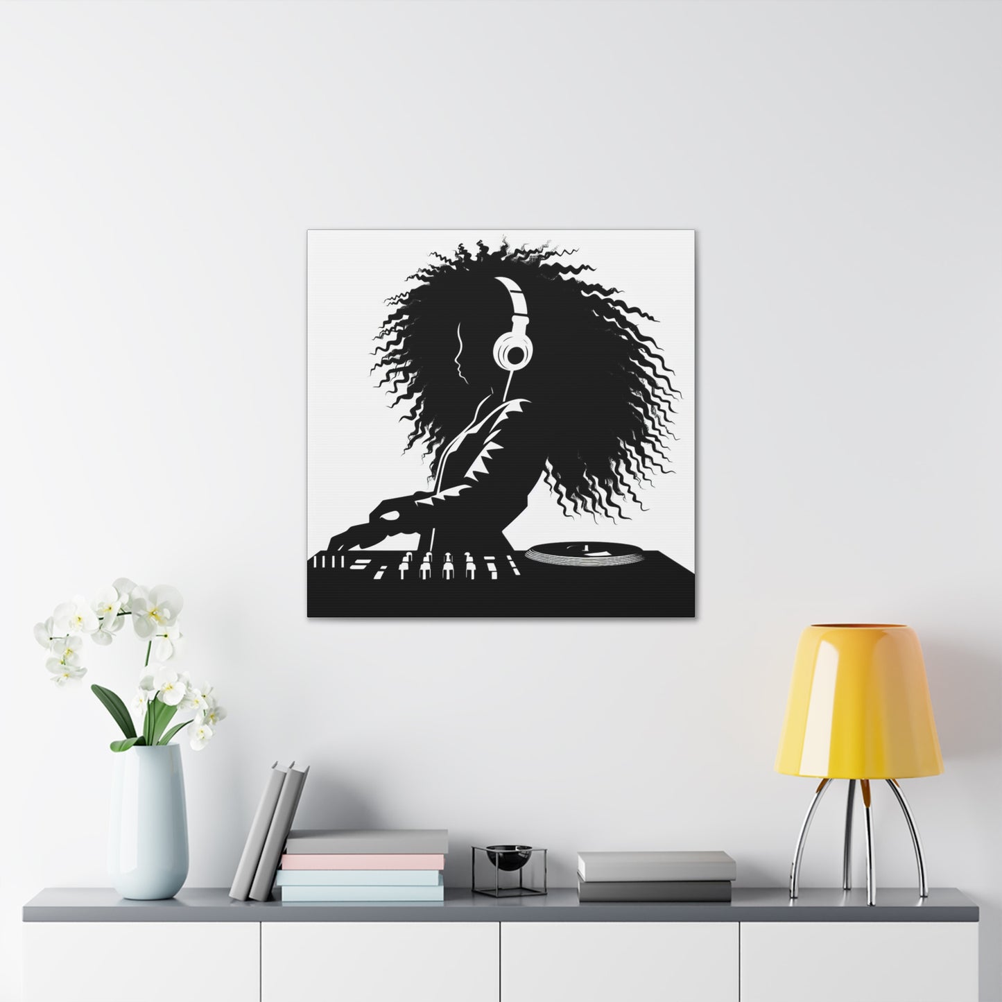 Smoov DJ Girl Canvas Wall Art