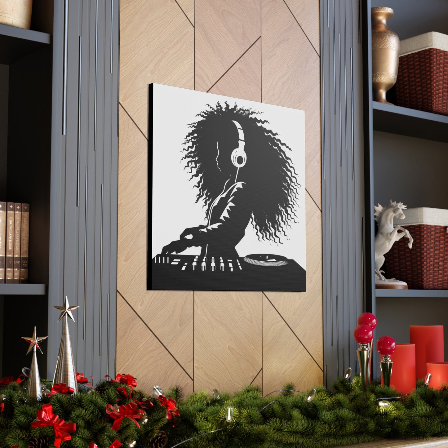 Smoov DJ Girl Canvas Wall Art