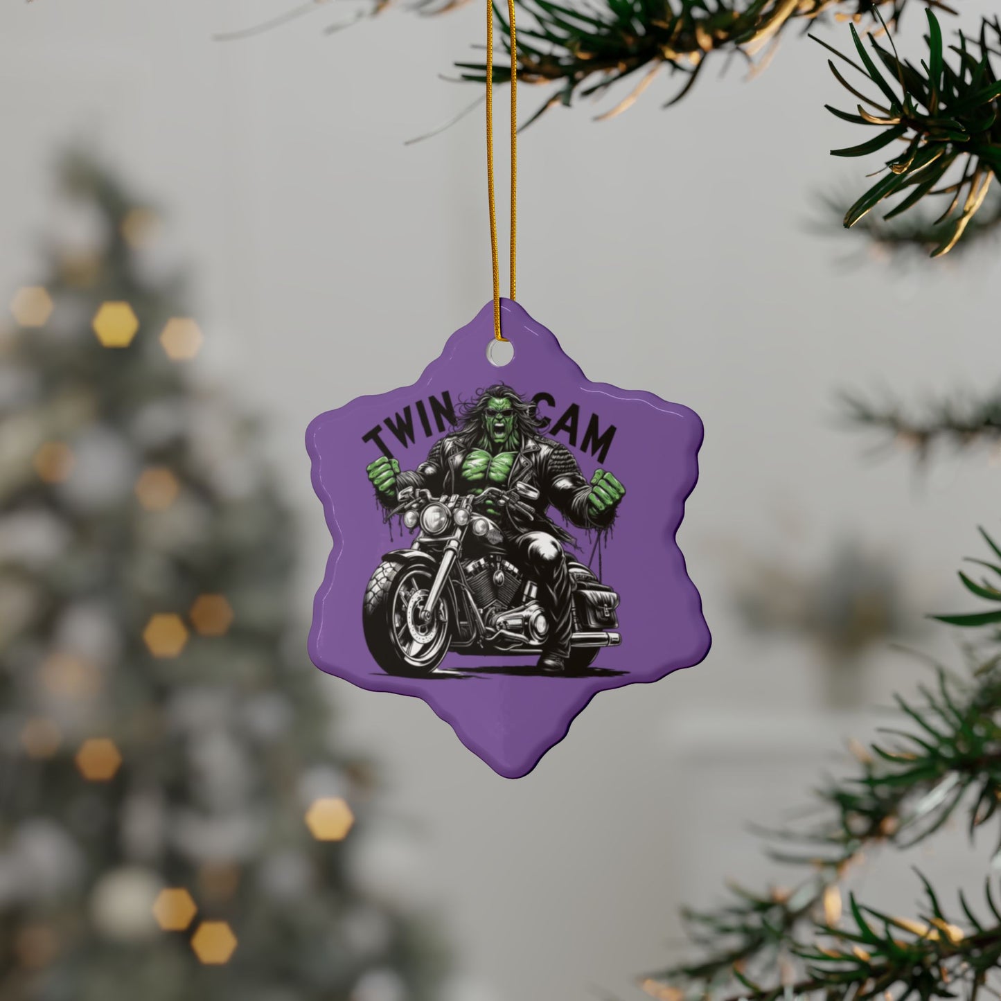 Twin Cam Ceramic Ornaments - Motorcycle Design (Set of 1, 3, 5, or 10)