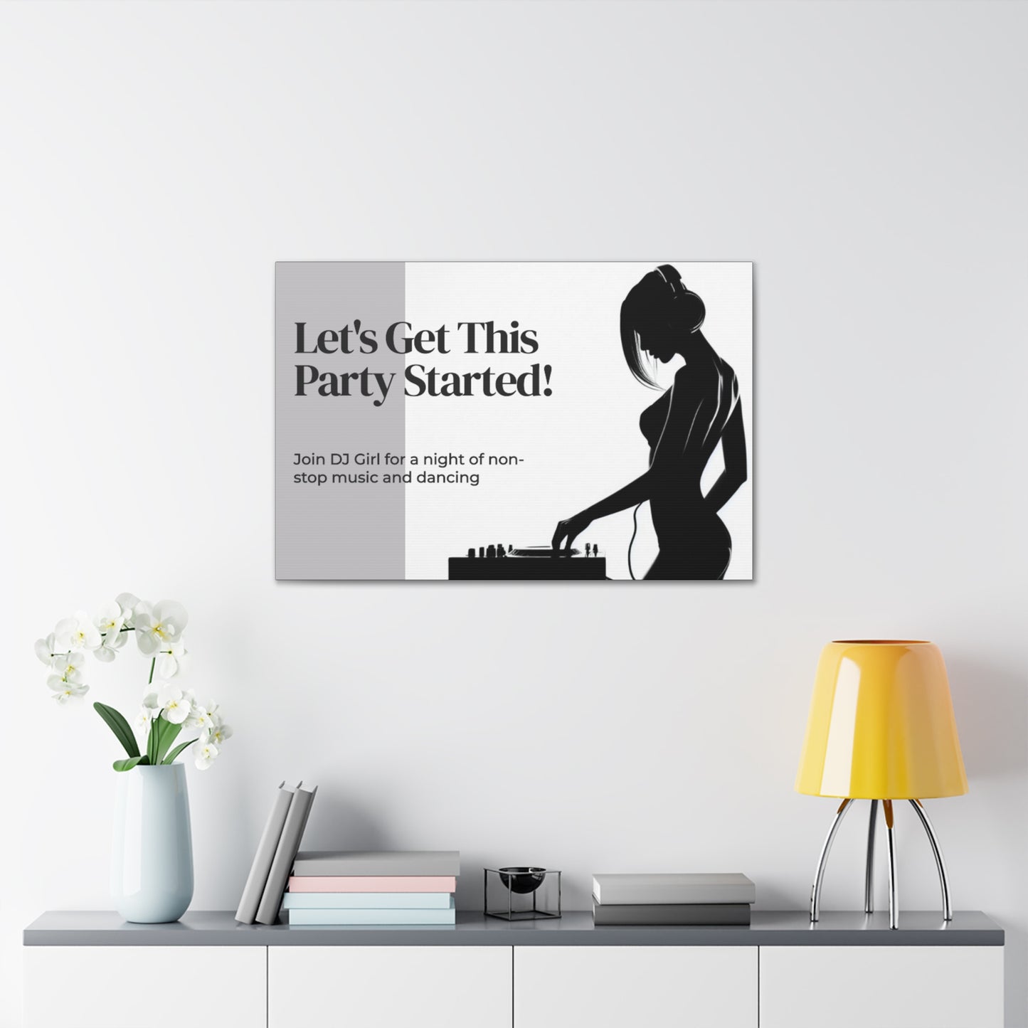 Smoov DJ Girl Canvas Wall Art