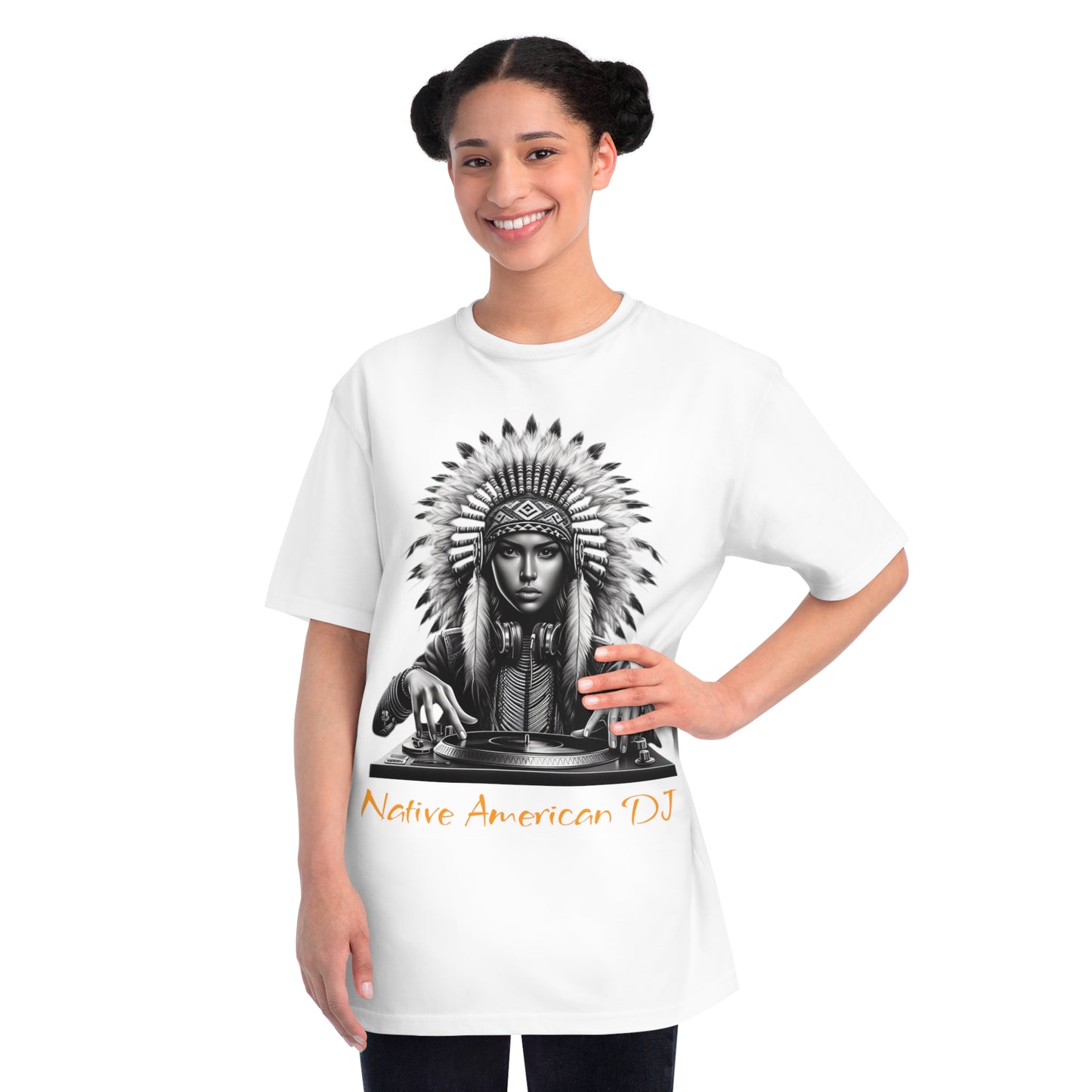 Native American Spin Doctor T-Shirt - Artistic Native Design, Music Lover's Tee