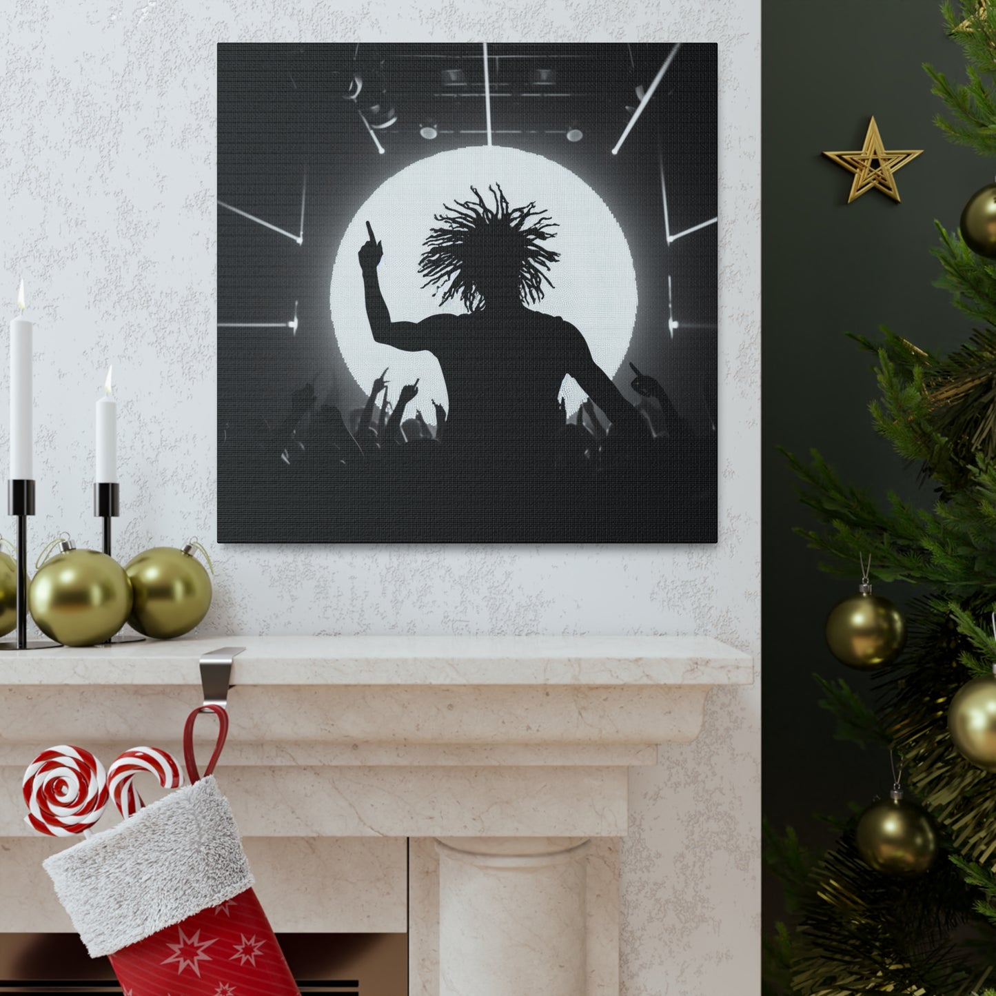 Smoov DJ in the club Canvas Wall Art