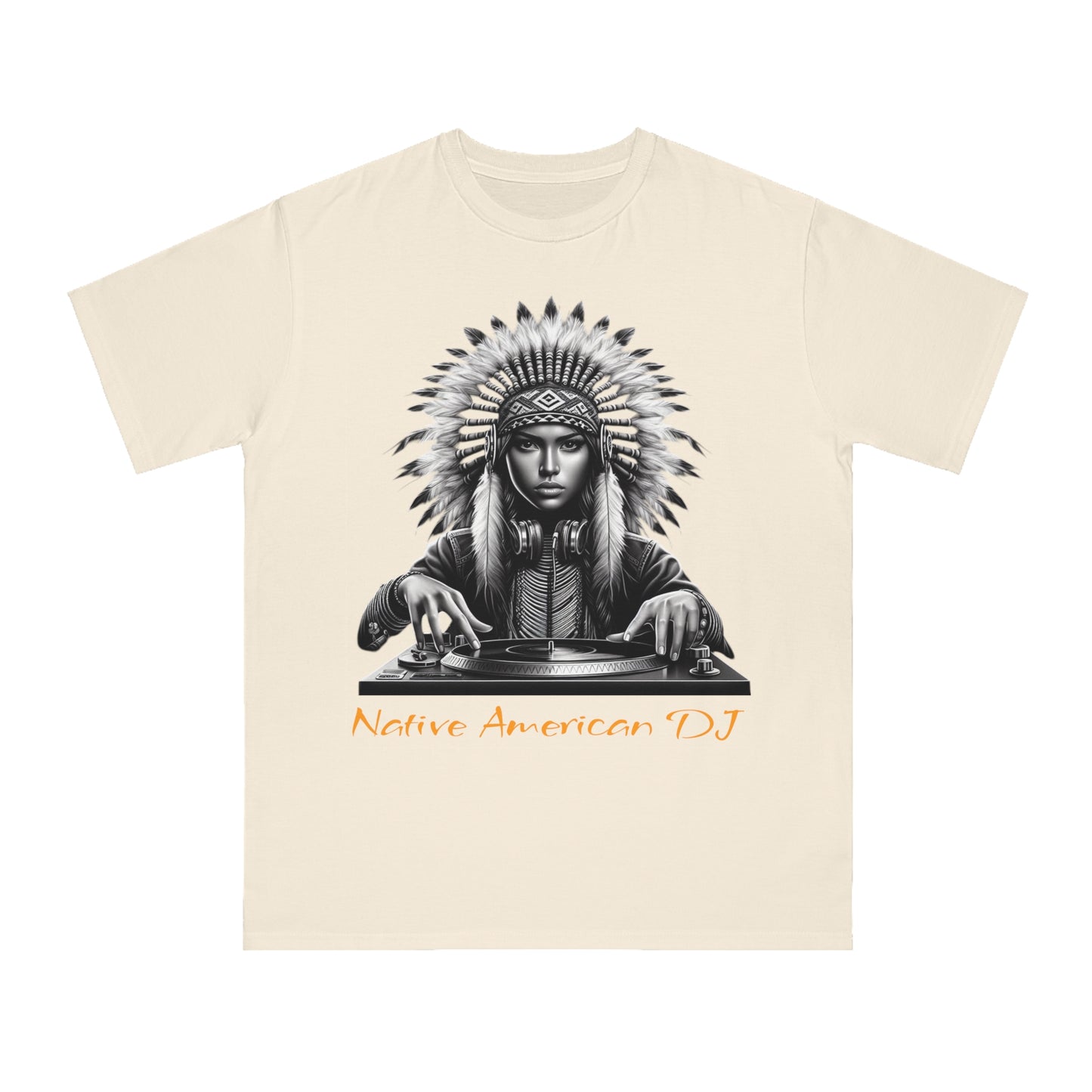 Native American Spin Doctor T-Shirt - Artistic Native Design, Music Lover's Tee