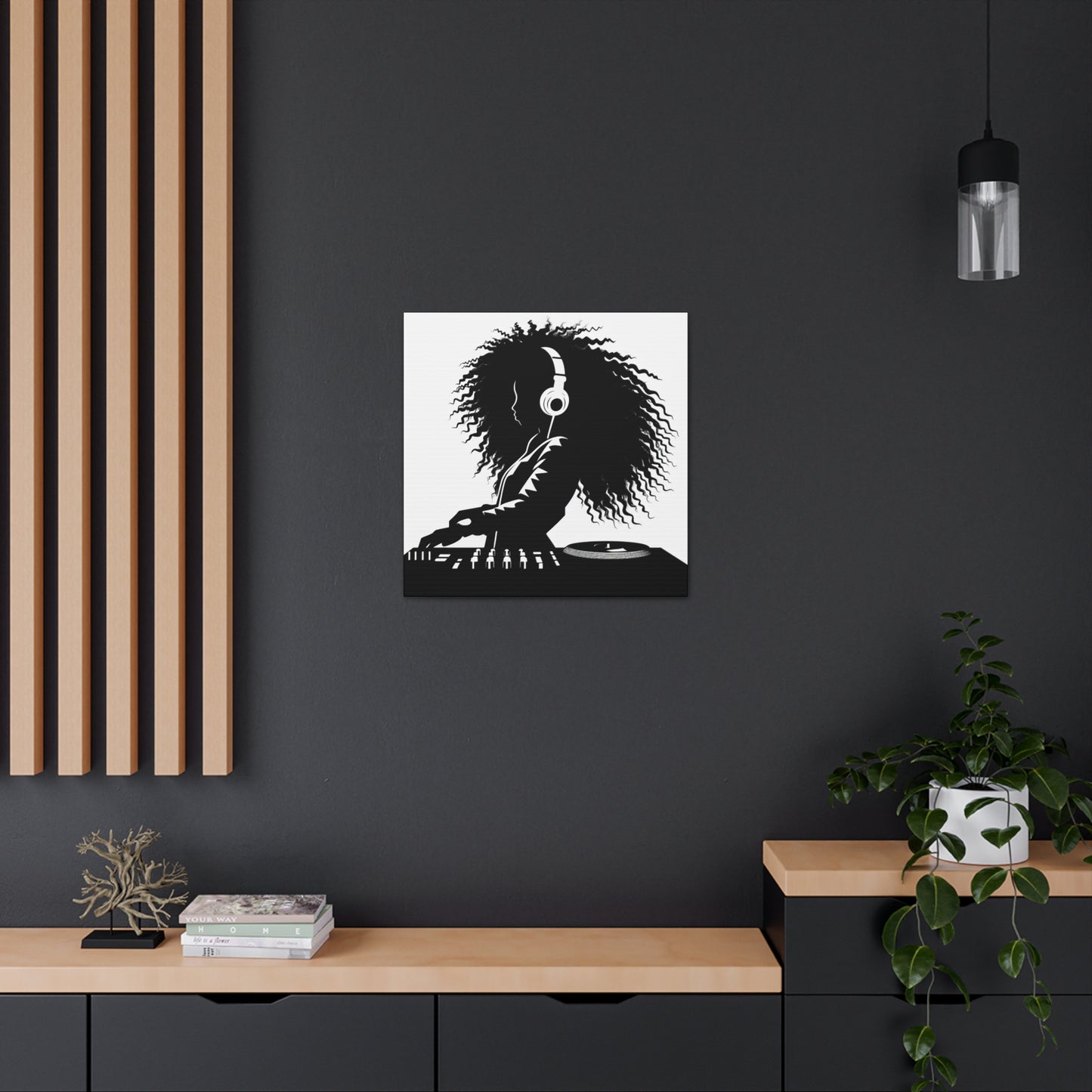 Smoov DJ Girl Canvas Wall Art