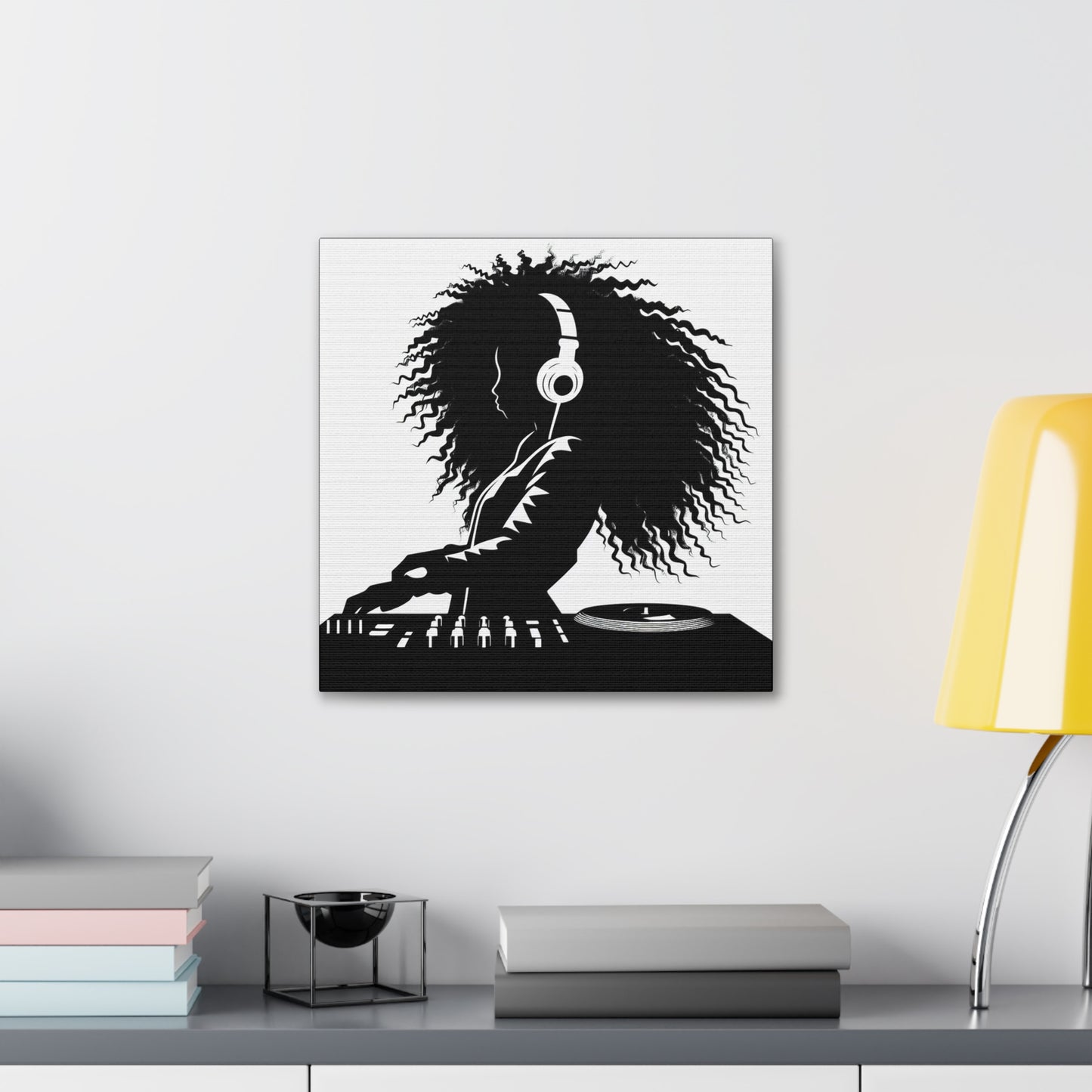 Smoov DJ Girl Canvas Wall Art