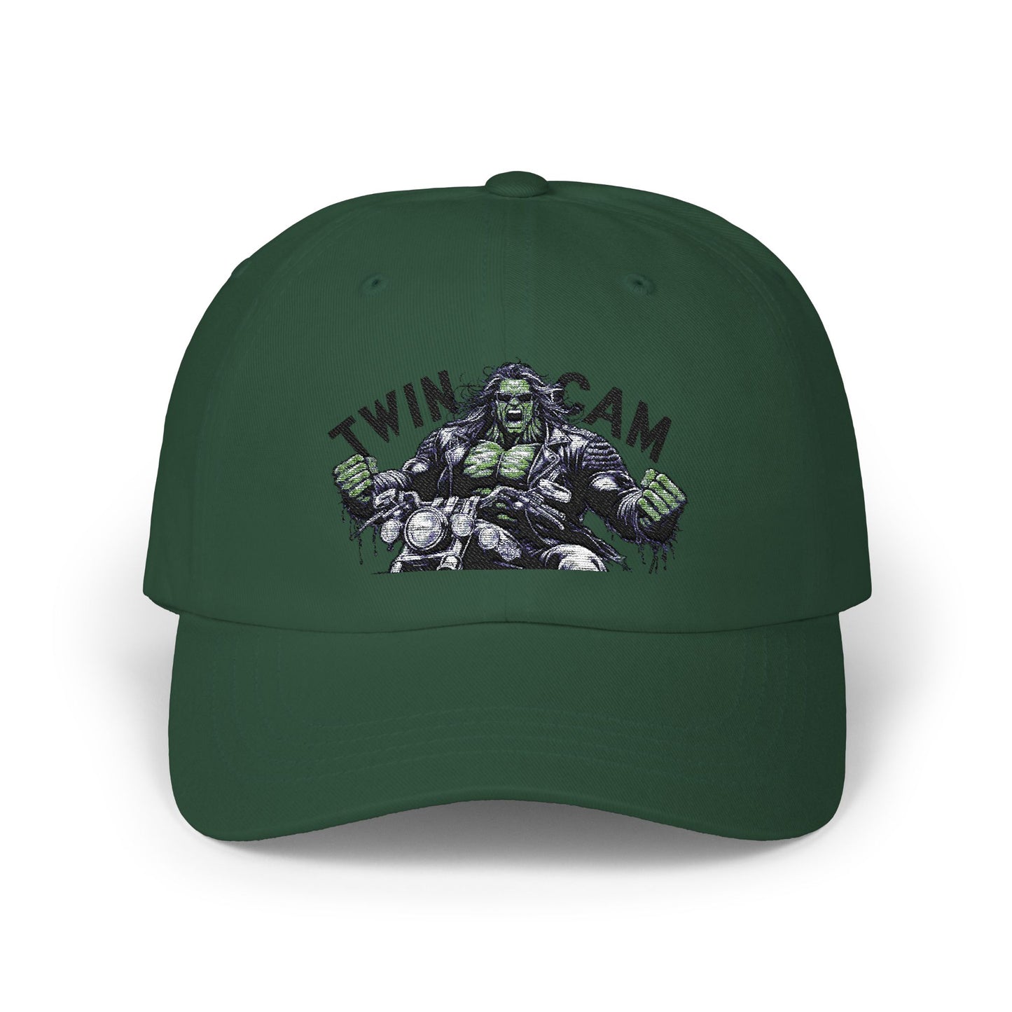 Twin Cam Classic Dad Cap - Stylish White Cap for Motorcycle Enthusiasts