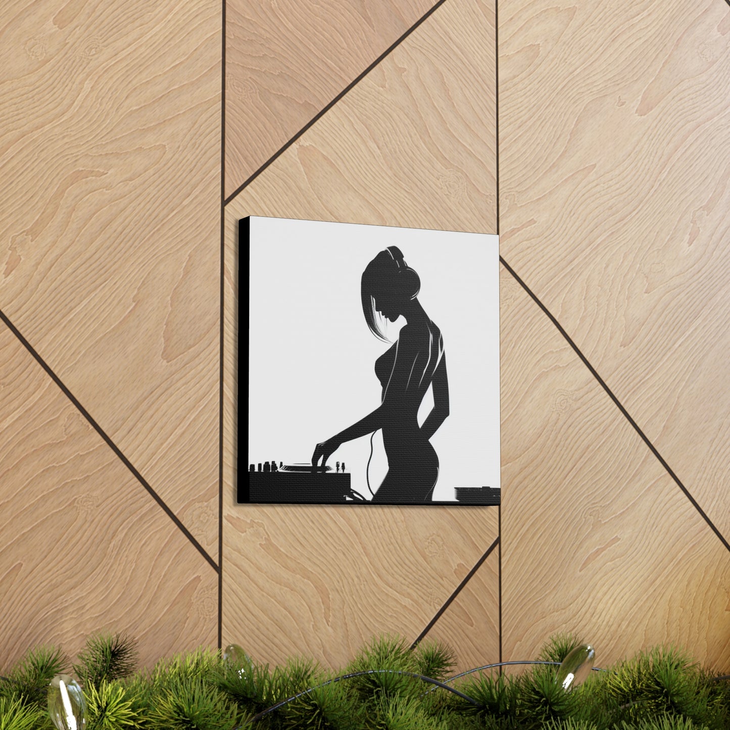 Smoov DJ Girl Canvas Wall Art