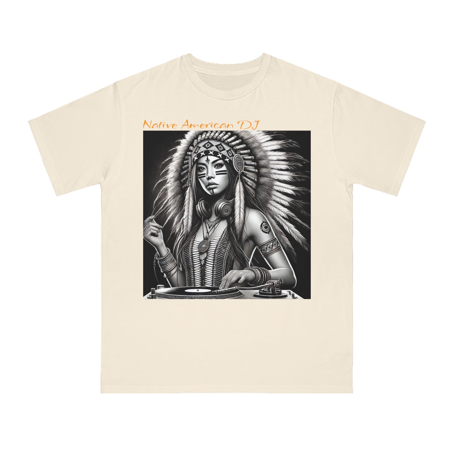 Native American DJ - Artistic Native Design, Music Lover's Tee