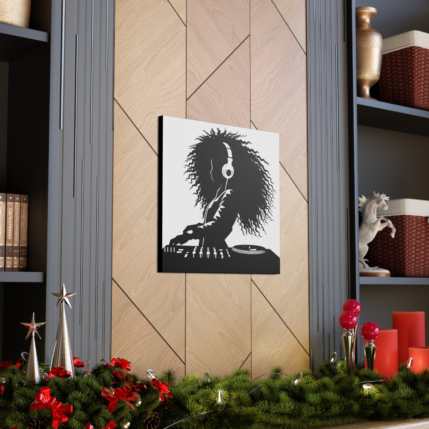 Smoov DJ Girl Canvas Wall Art
