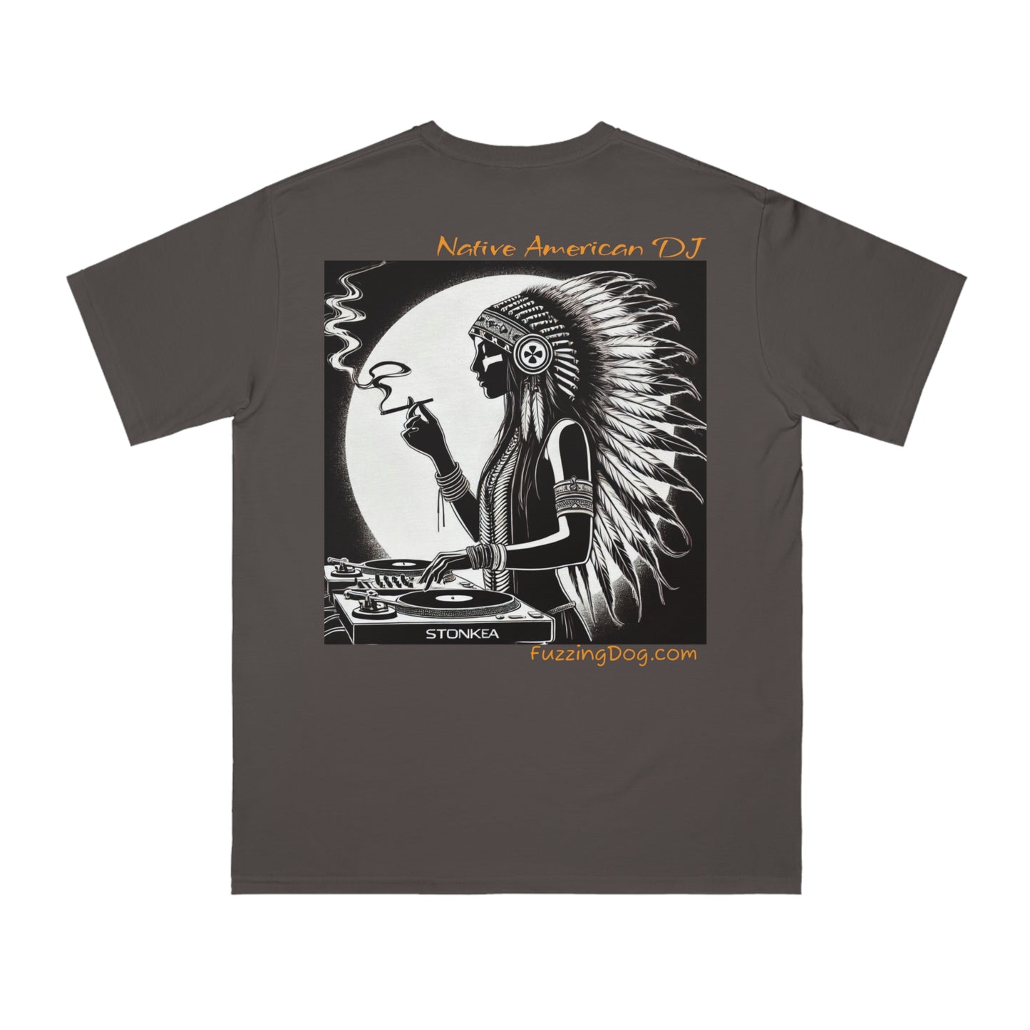 Native American DJ - Artistic Native Design, Music Lover's Tee