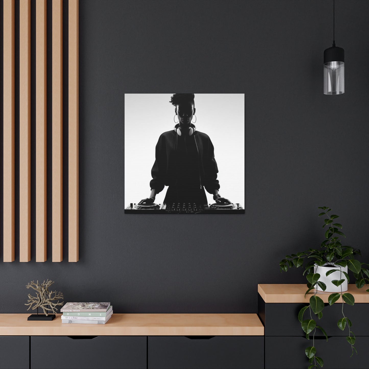 Smoov DJ Girl Canvas Wall Art