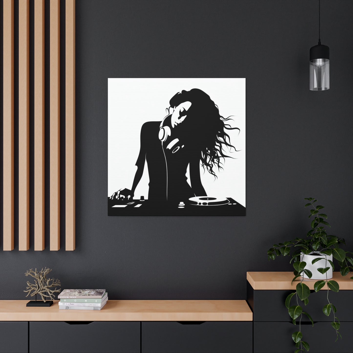 Smoov DJ Girl Canvas Wall Art