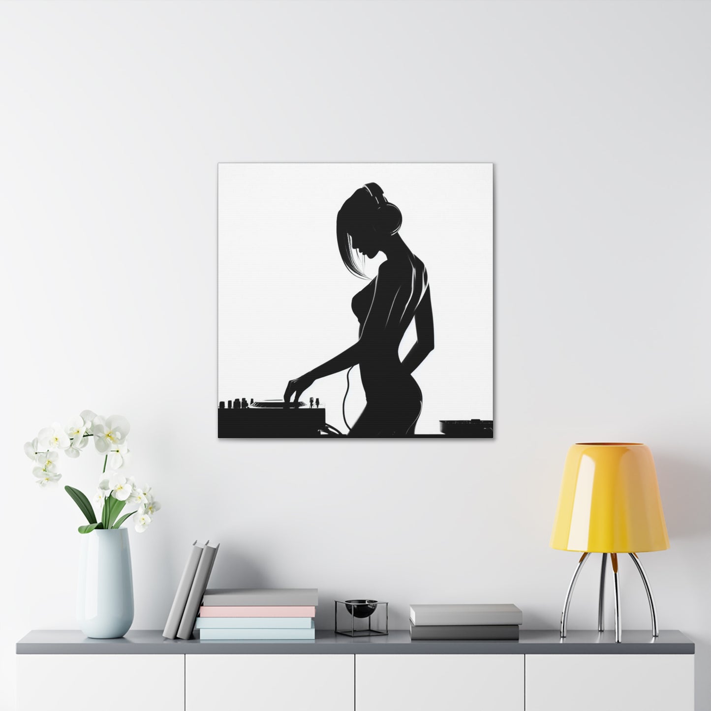 Smoov DJ Girl Canvas Wall Art