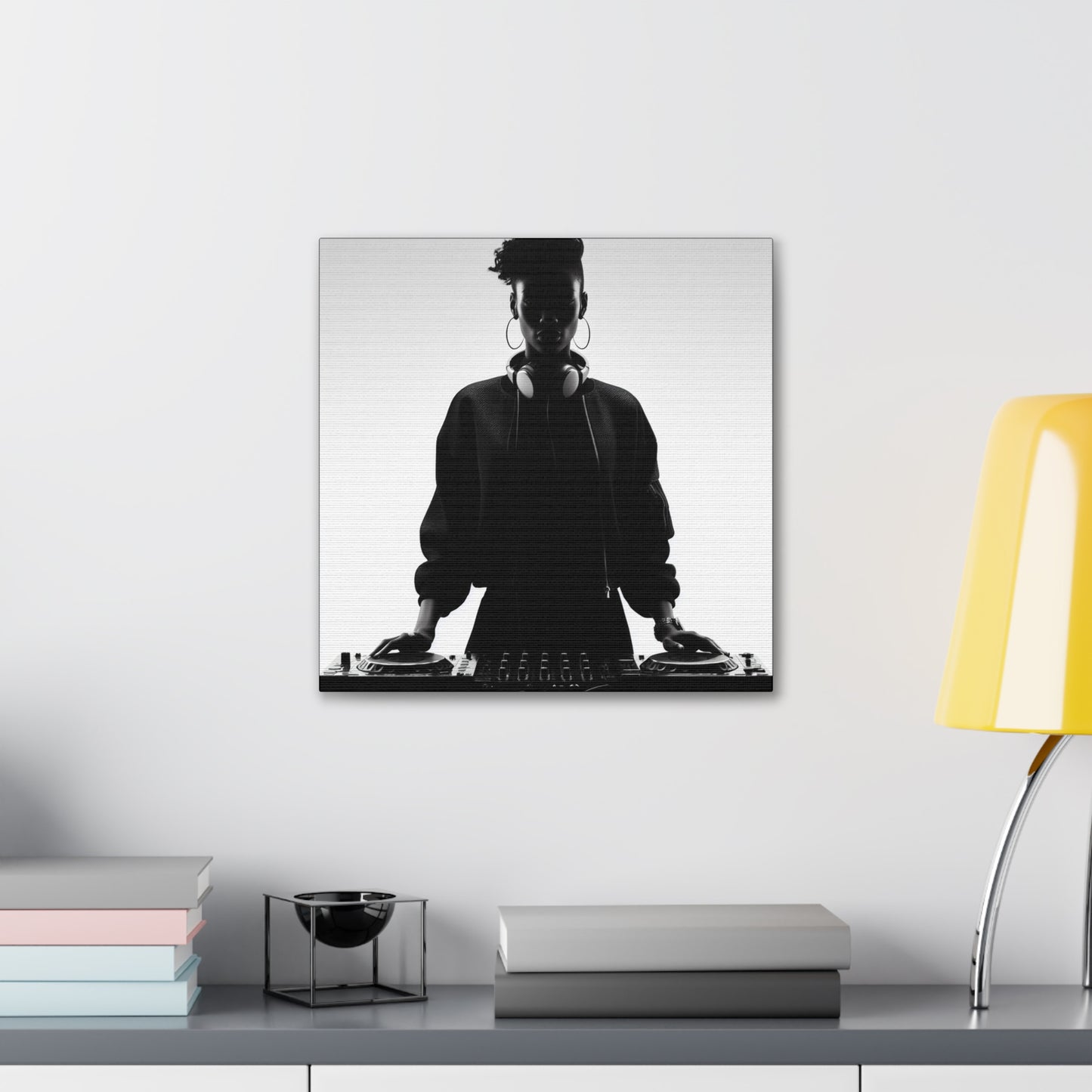 Smoov DJ Girl Canvas Wall Art