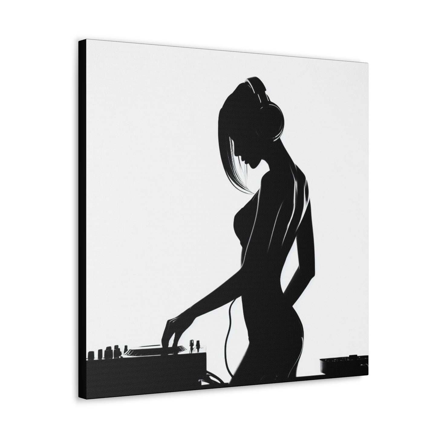 Smoov DJ Girl Canvas Wall Art
