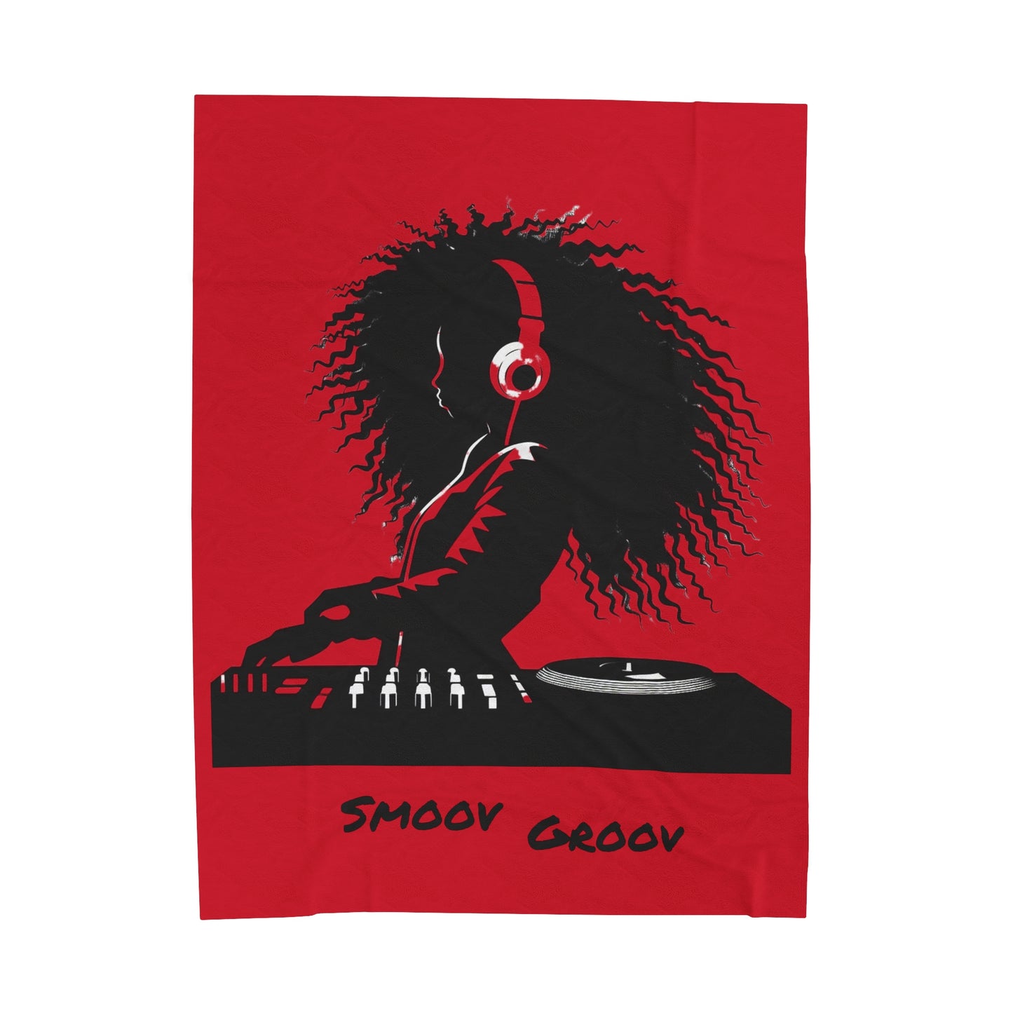 Smoov Red Velveteen Plush Blanket