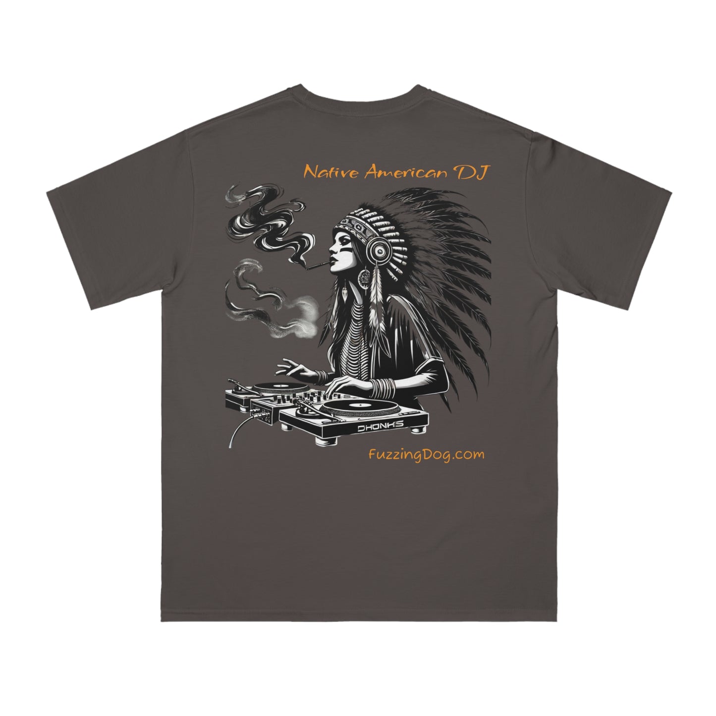 Native American DJ T-Shirt - Artistic Native Design, Music Lover's Tee