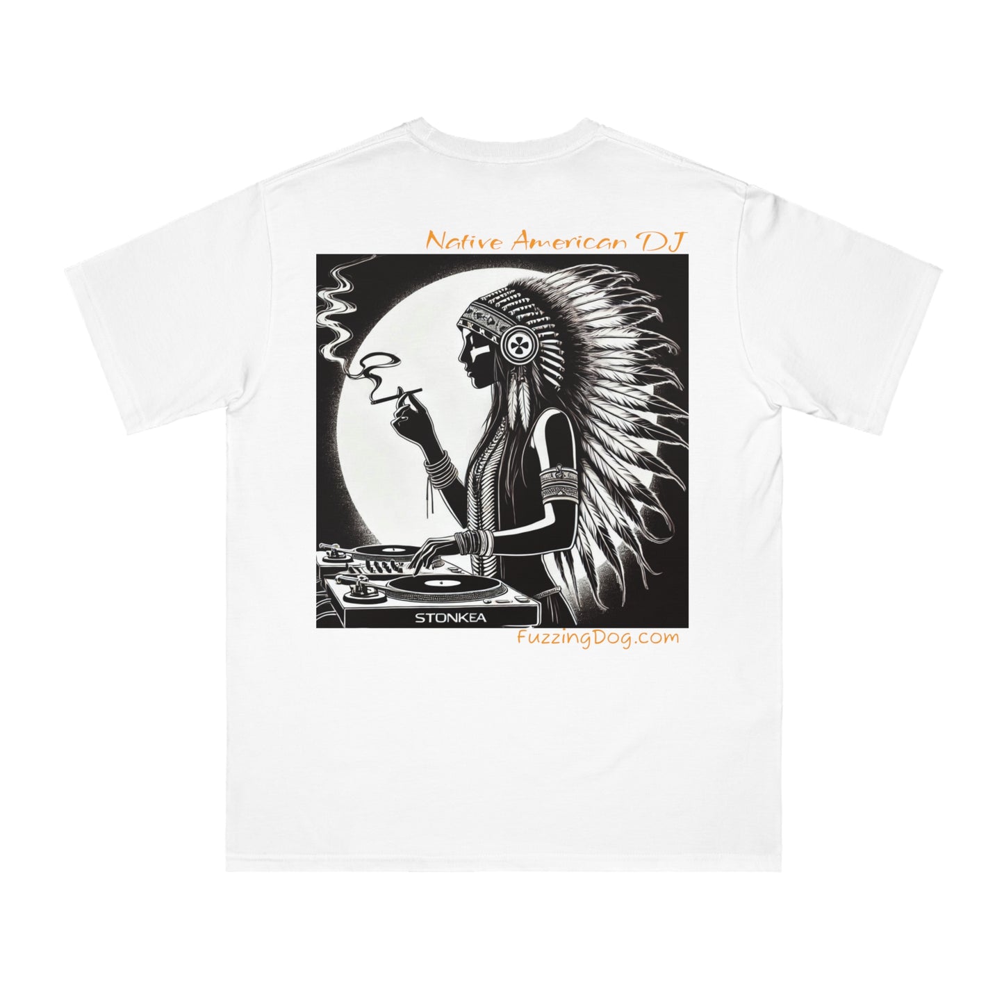Native American DJ - Artistic Native Design, Music Lover's Tee