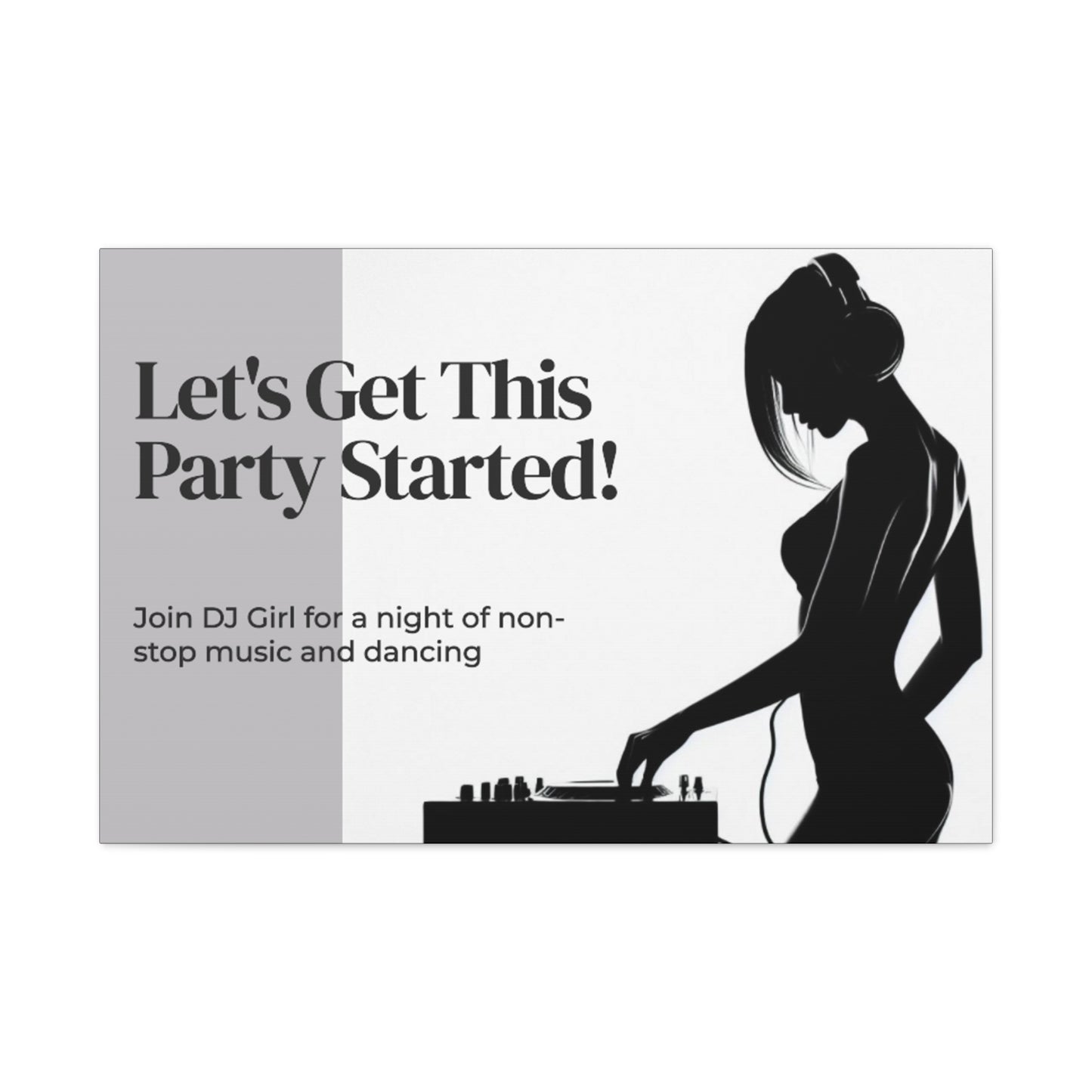 Smoov DJ Girl Canvas Wall Art